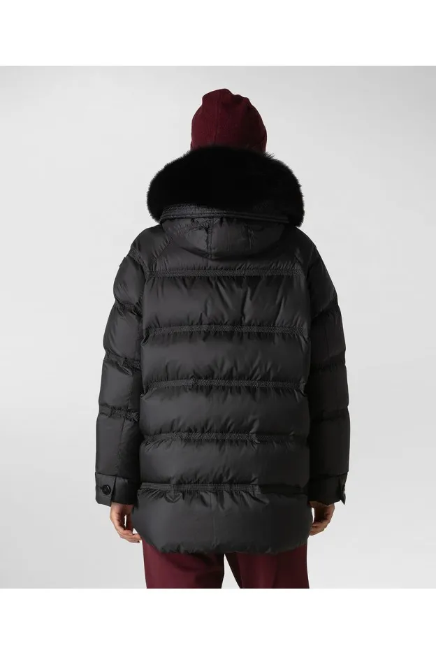 Peuterey Takan MQ 02 Fur Piumino Fashion e Functional Jacket Nero