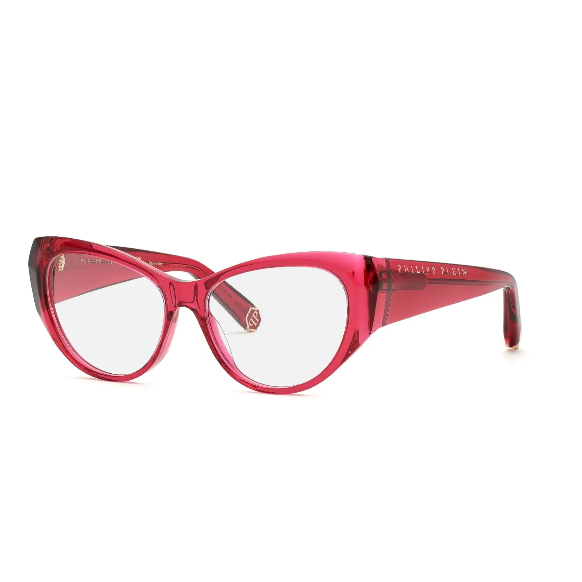   Philipp Plein VPP101 - 0AGN Rosso Trasparente | Occhiale Da Vista Donna 