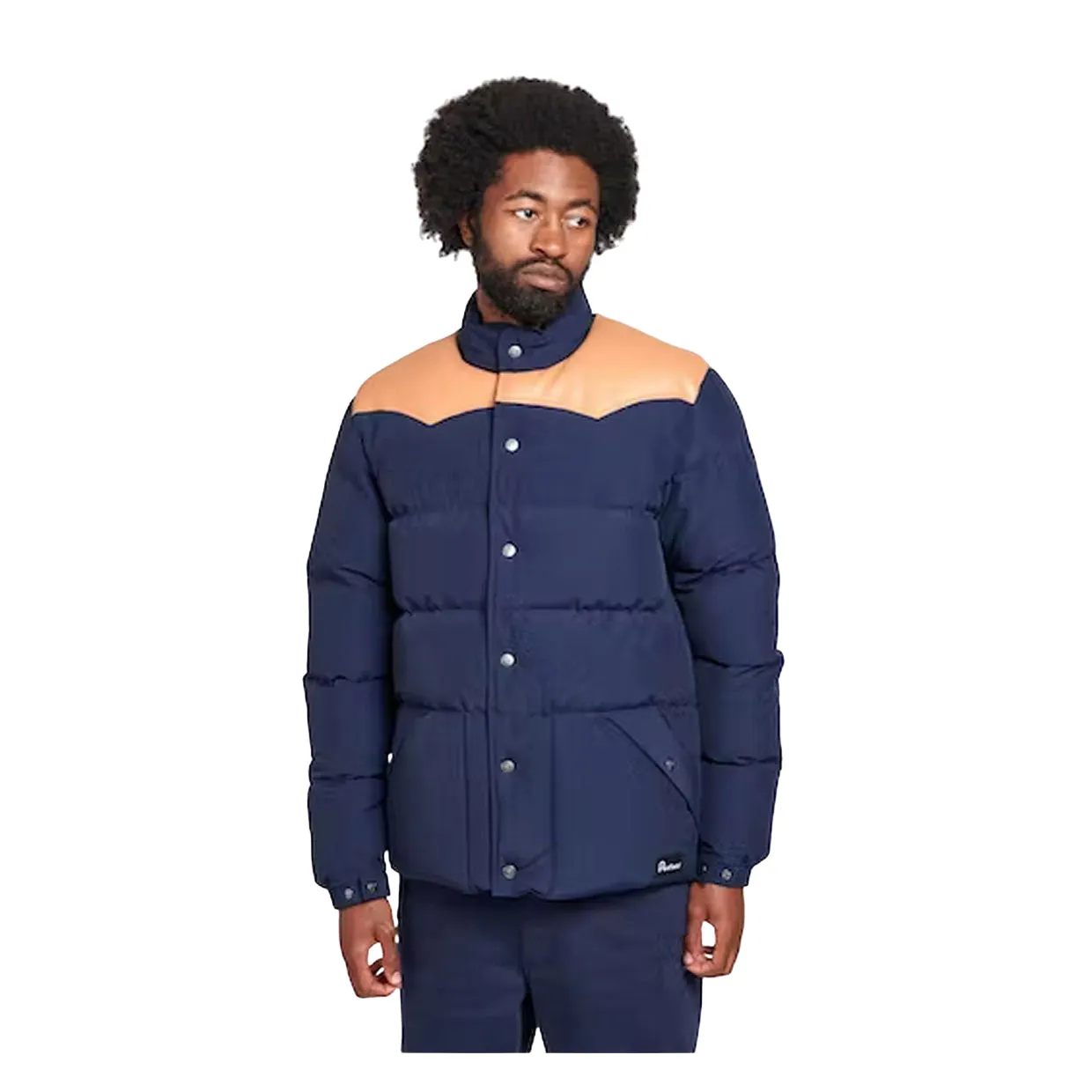 Piumino Uomo Penfield Pellam Blu Navy / Cuoio