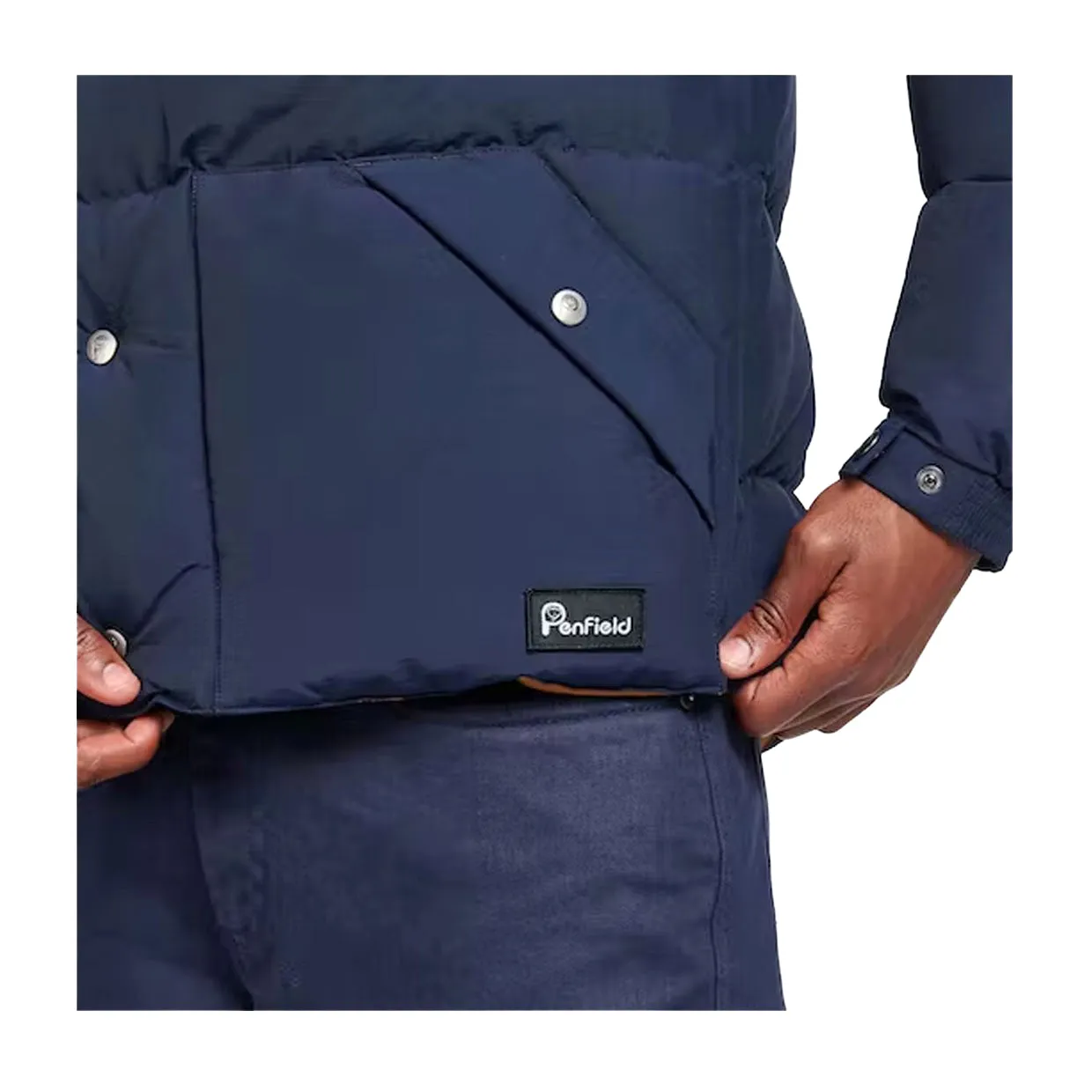 Piumino Uomo Penfield Pellam Blu Navy / Cuoio