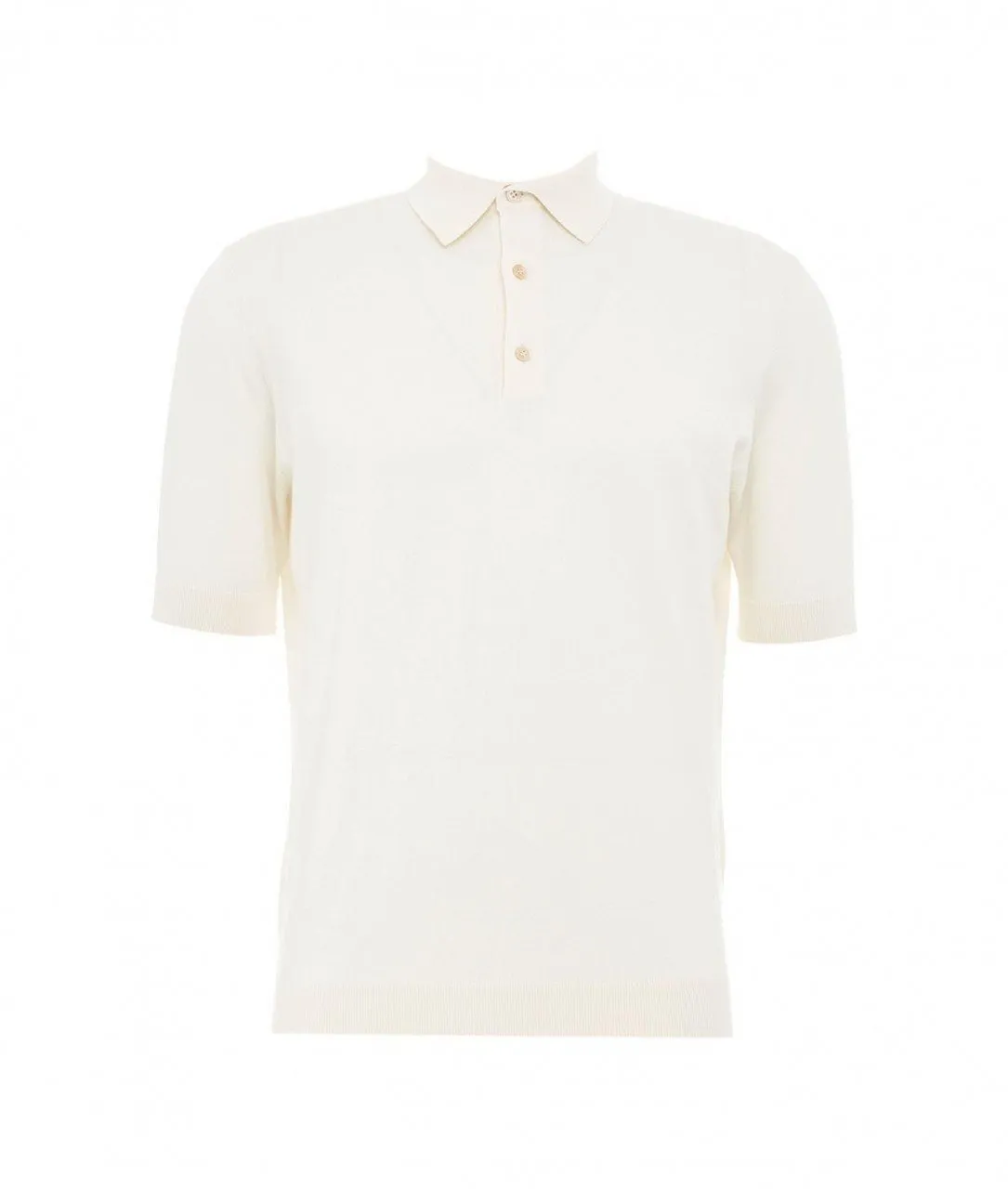 Polo in maglia crema crema