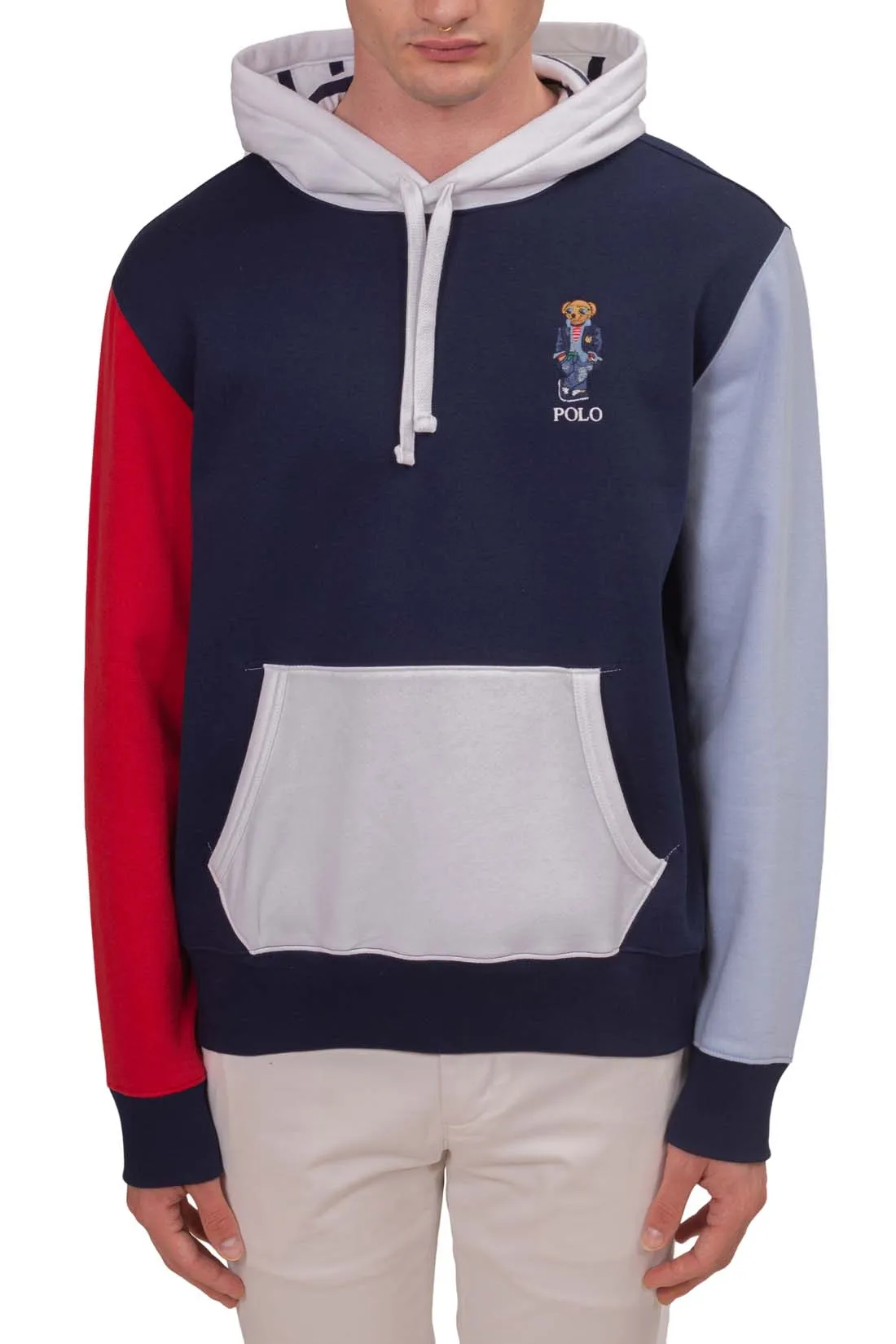 POLO RALPH LAUREN Felpa uomo invernale Polo Bear colorblock