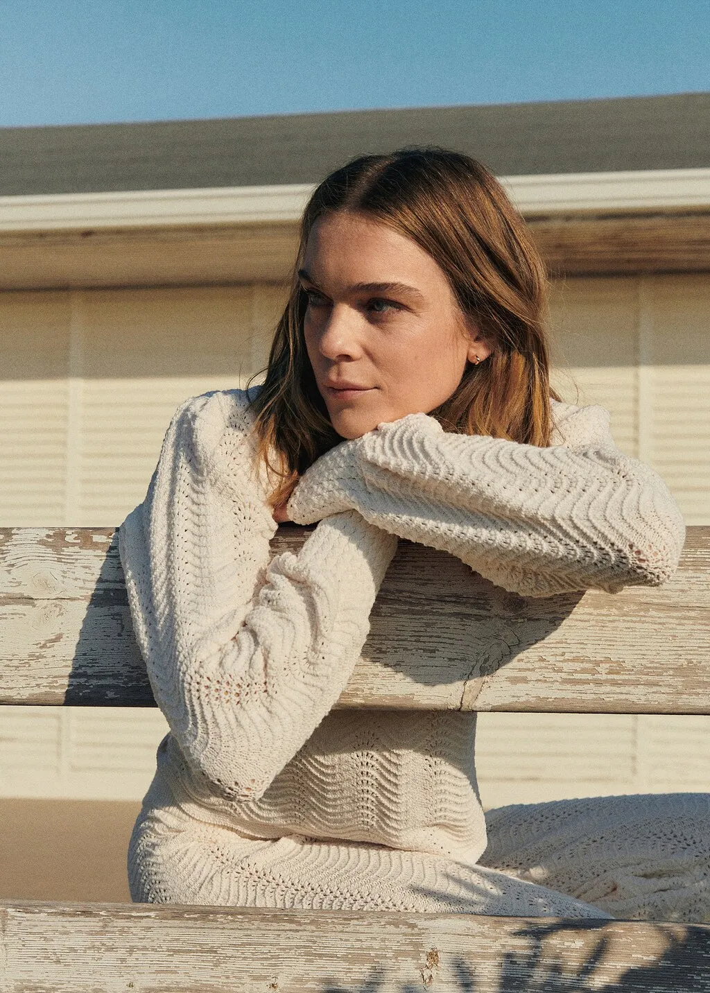 Pullover maglia maniche a palloncino