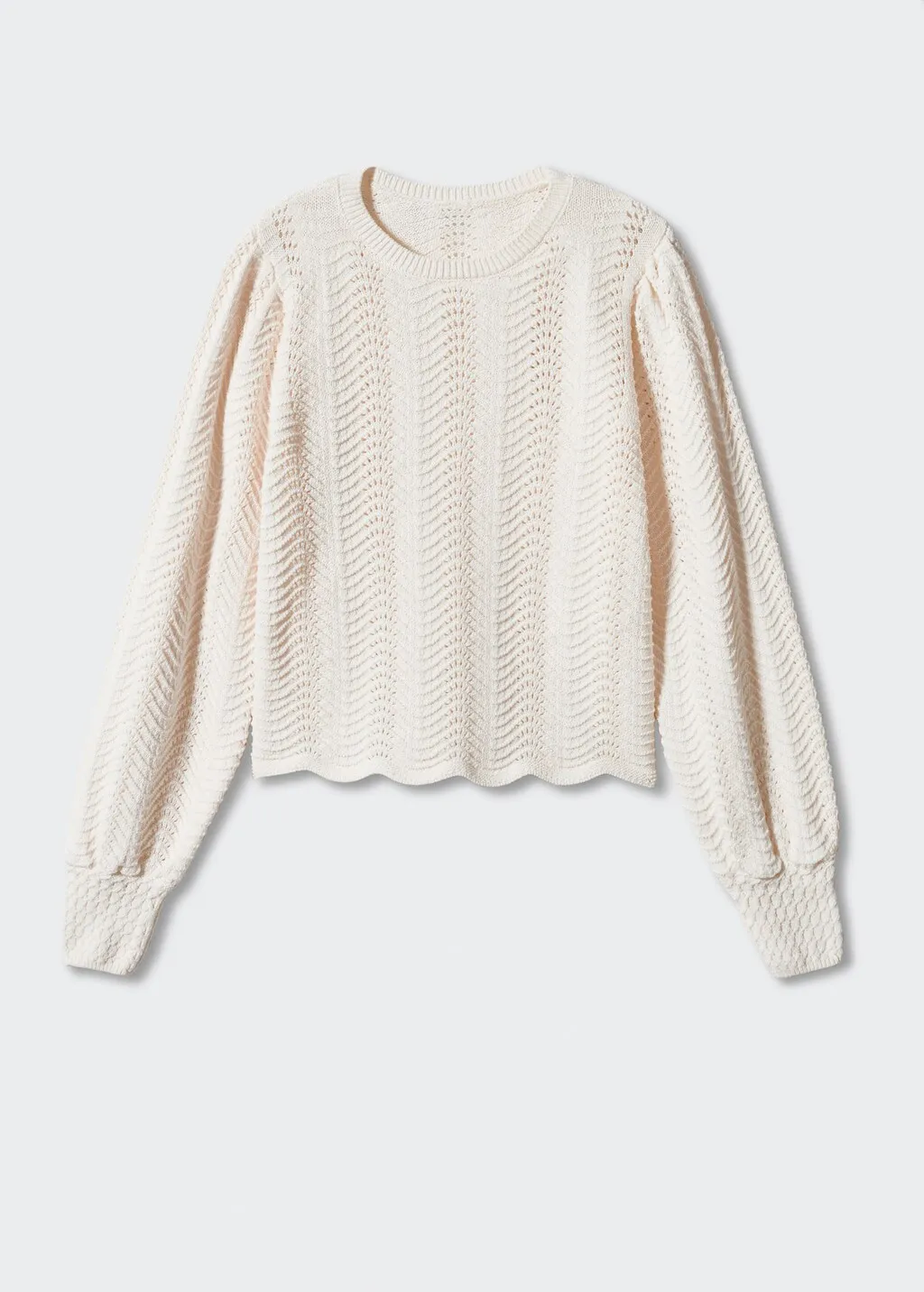 Pullover maglia maniche a palloncino