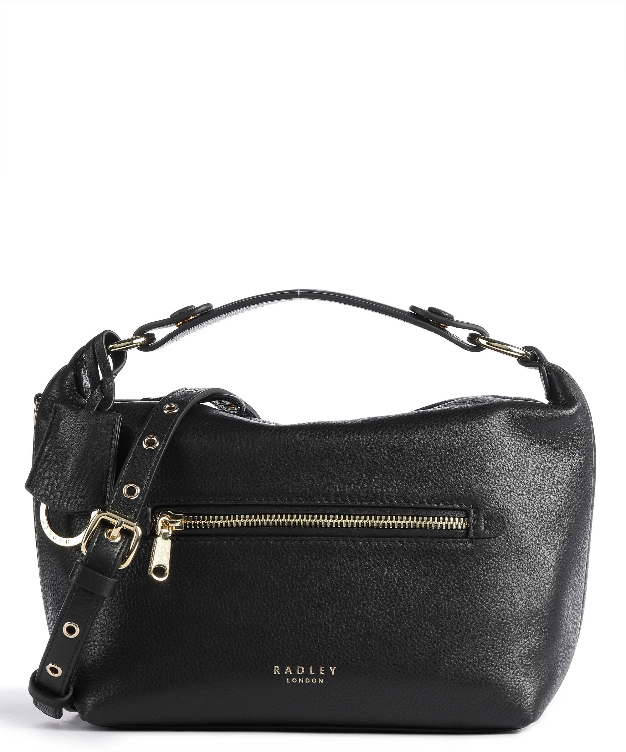  Radley London Witham Road Borsa a tracolla pelle granulata nero  
