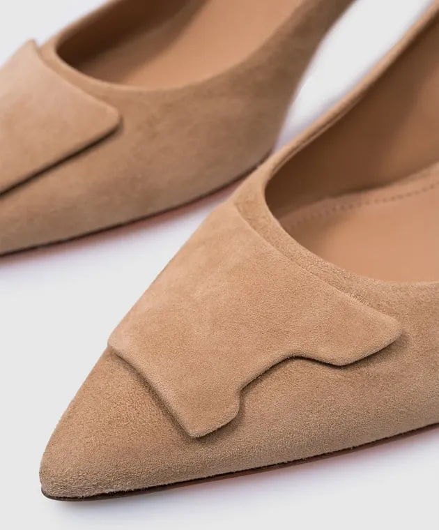 Santoni Barchette in camoscio beige WDLS71206HI2TMGD