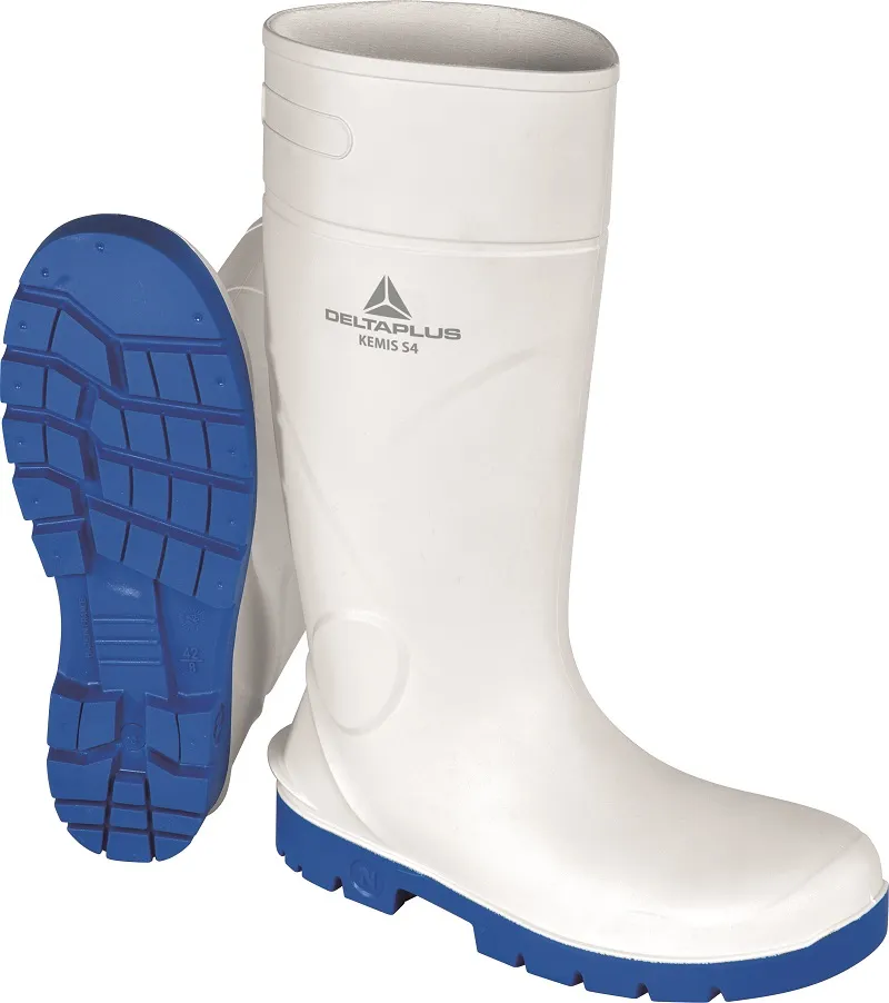Scarponcini antinfortunistici S4 Delta Plus da  Unisex tg. 47, col. Blu, Bianco , resistenti all'acqua, con puntale di