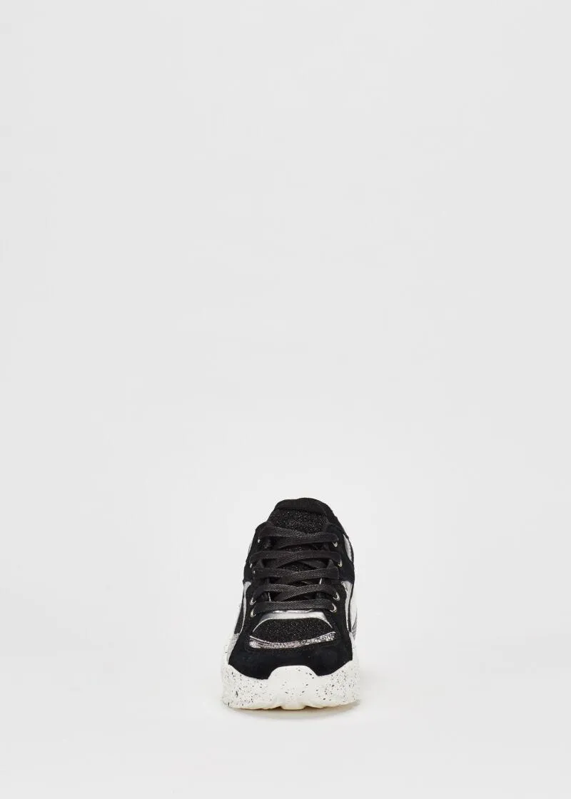 Sneaker con dettagli effetto pitone