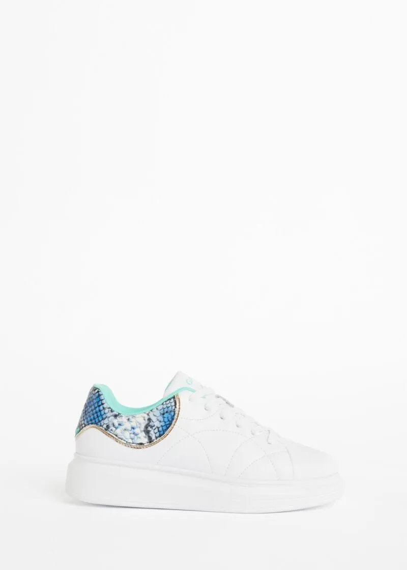 Sneaker con dettaglio pitonato