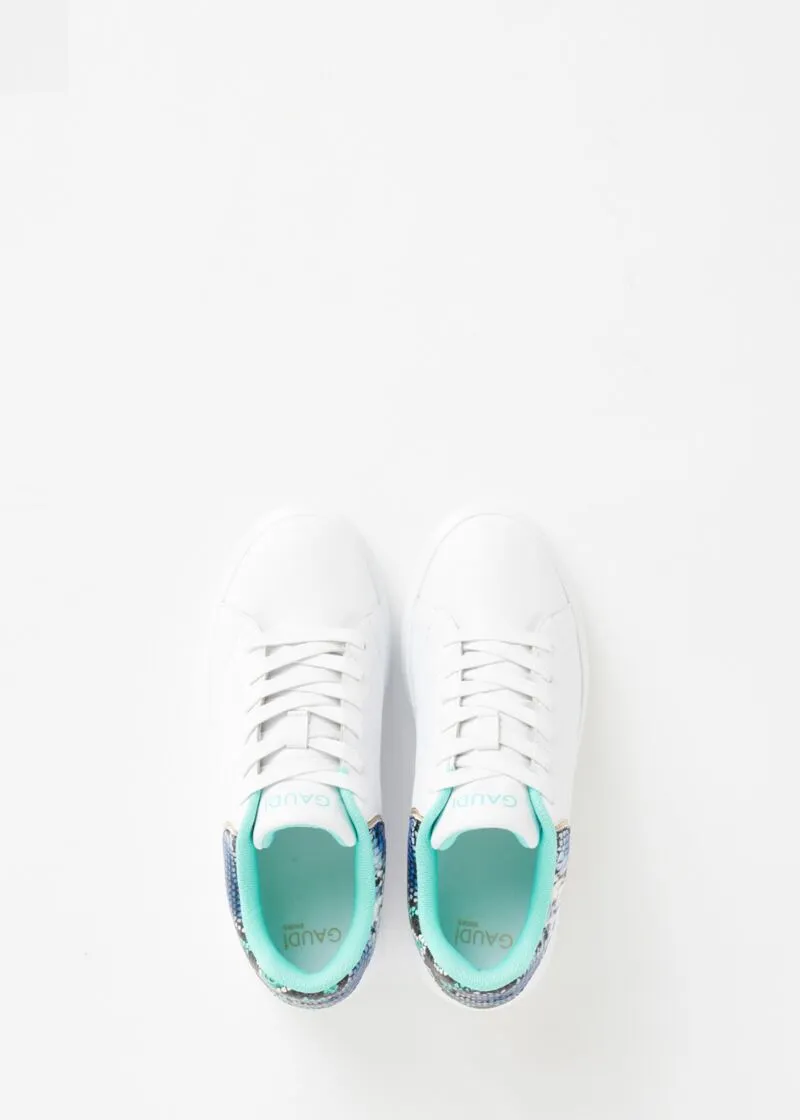 Sneaker con dettaglio pitonato