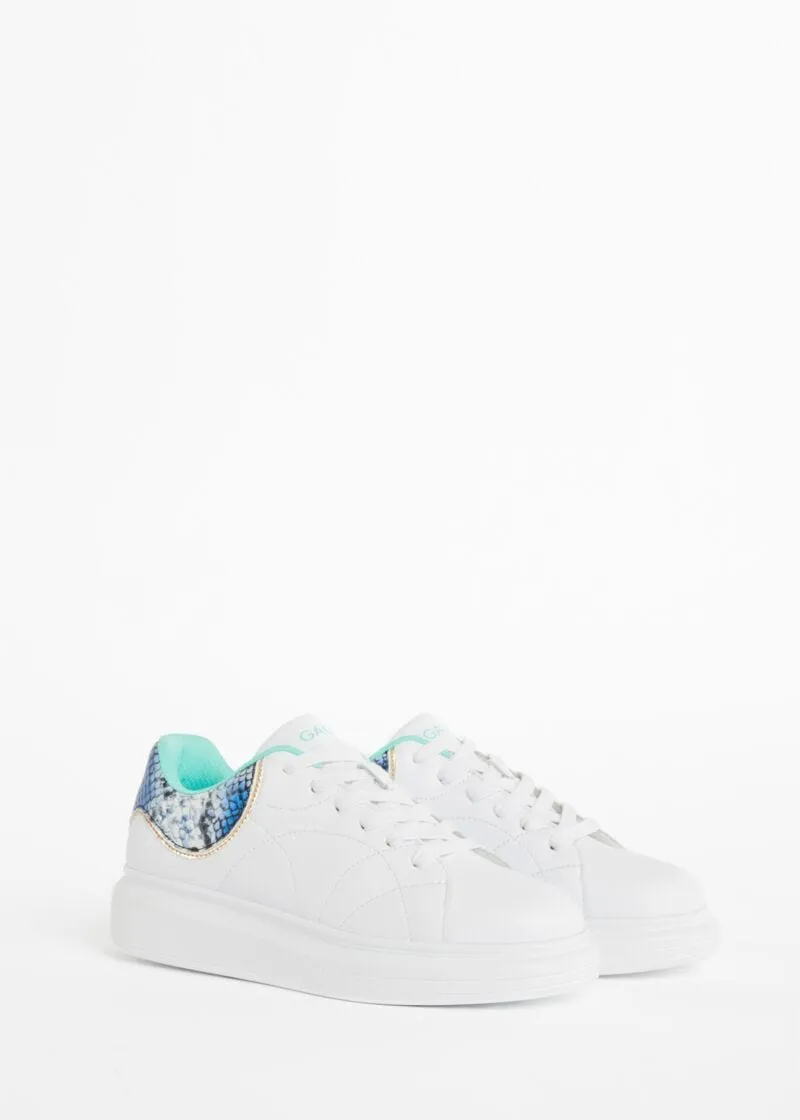 Sneaker con dettaglio pitonato