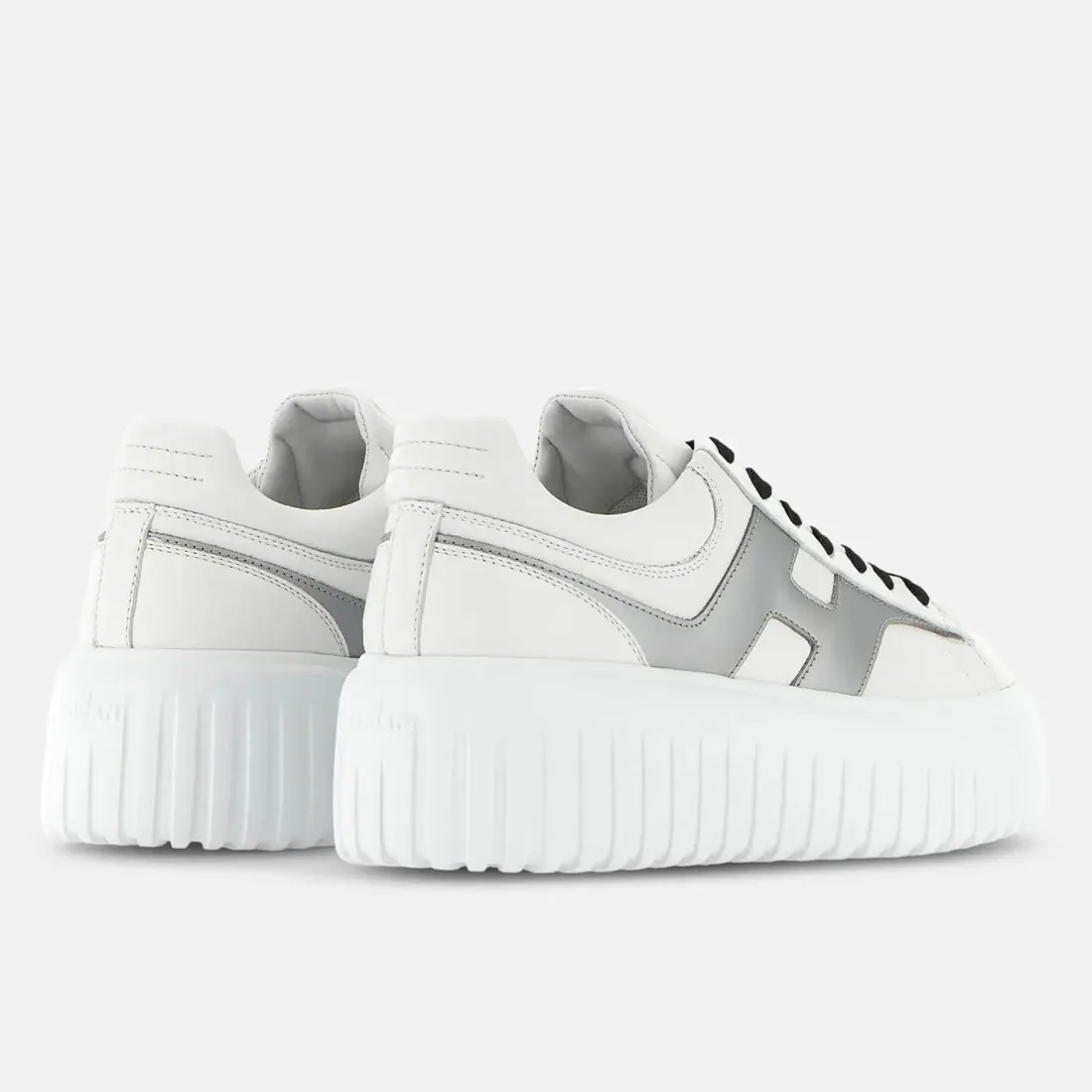 Sneaker da donna Hogan H-Stripes bianca e argento