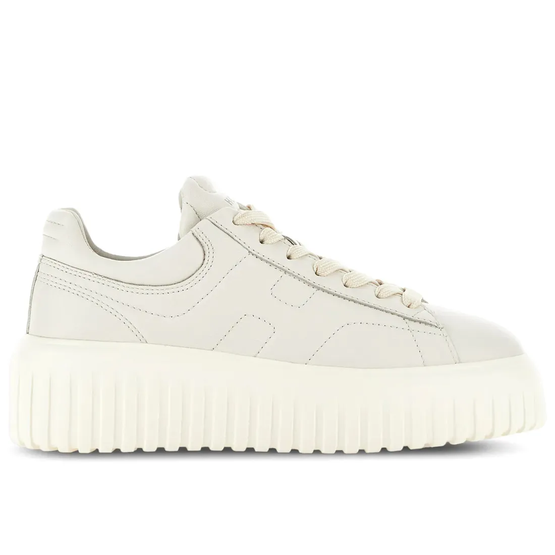 Sneaker da donna Hogan H-Stripes in nappa avorio