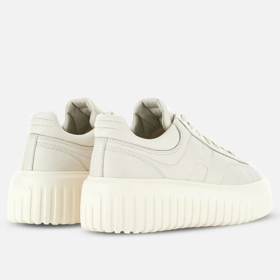 Sneaker da donna Hogan H-Stripes in nappa avorio