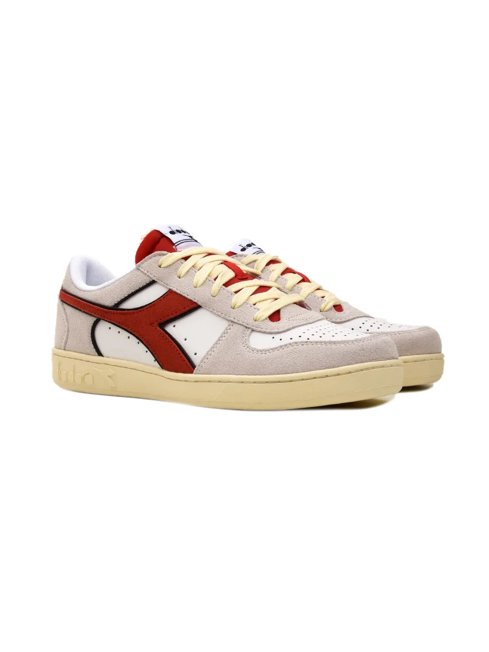 Sneakers Uomo Low Suede Leather Bianco