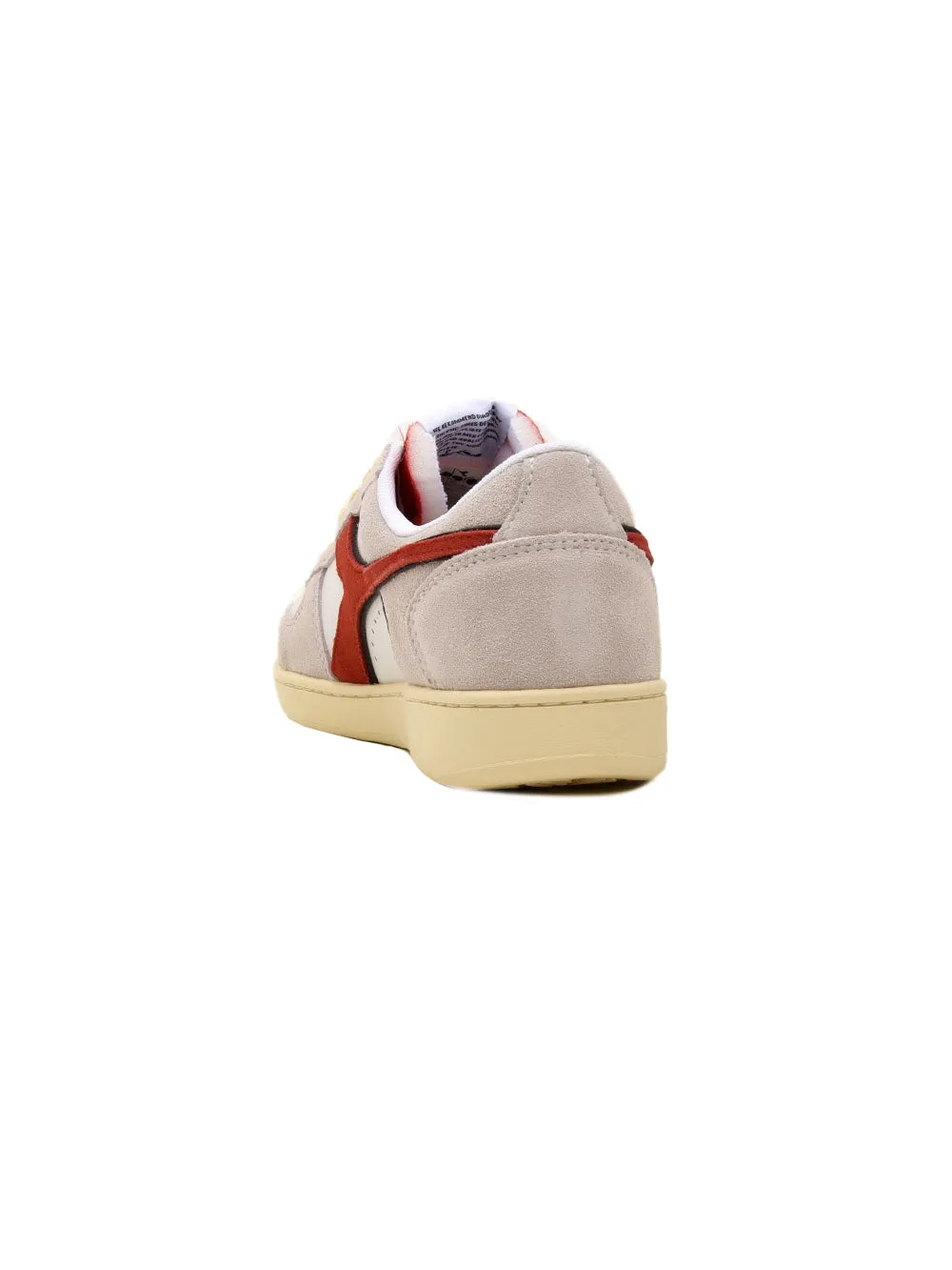 Sneakers Uomo Low Suede Leather Bianco