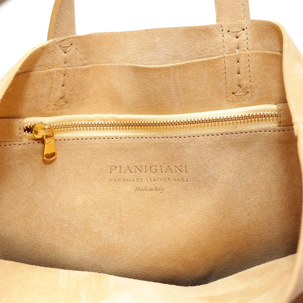 Soft Piccola 2.4 in Pelle Scamosciata Beige