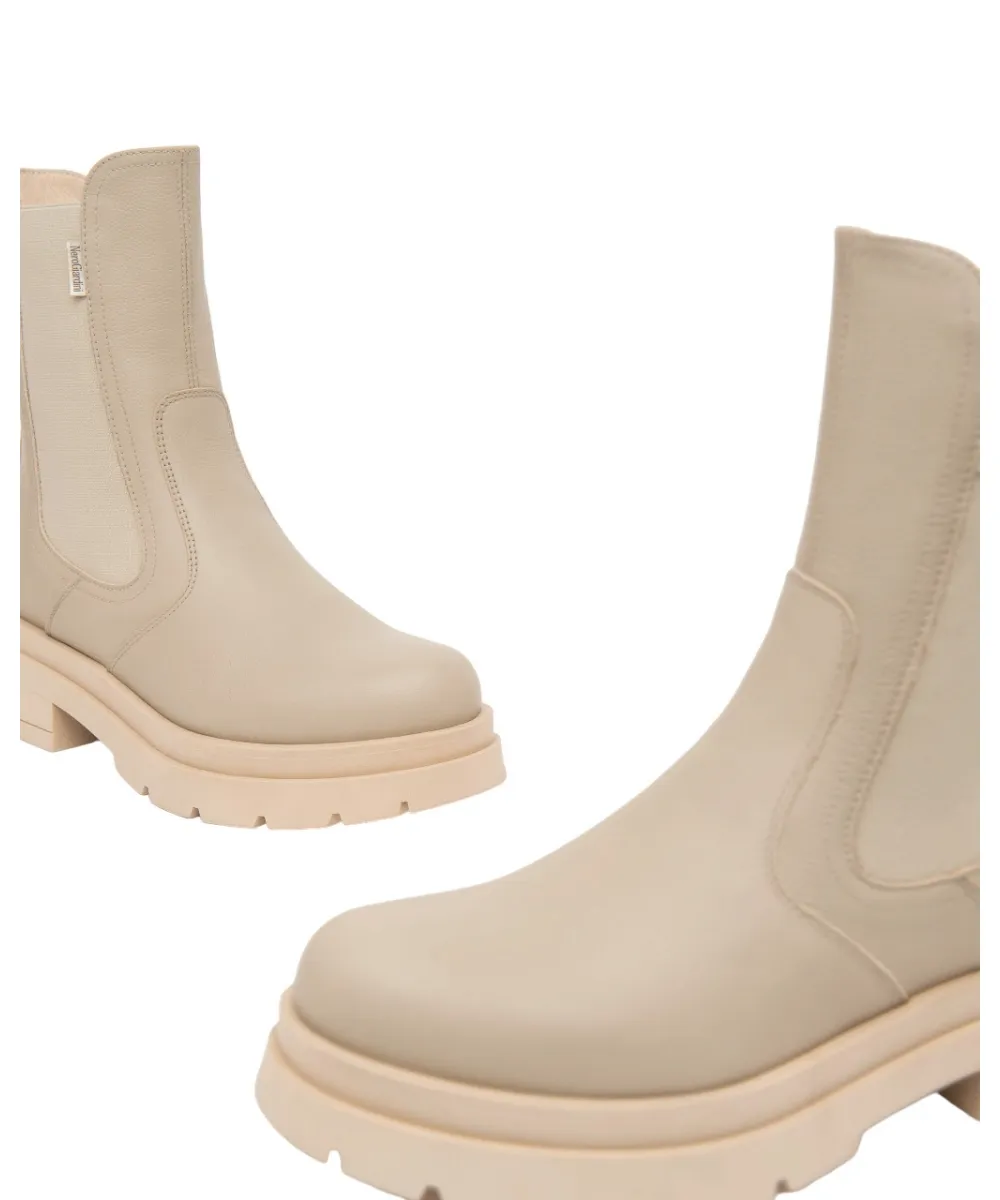 Stivaletti Chelsea In Pelle Avena