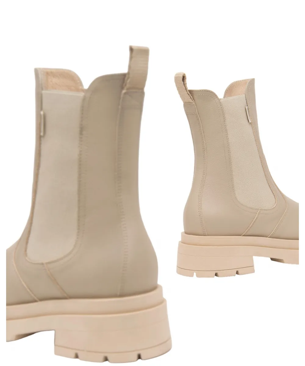 Stivaletti Chelsea In Pelle Avena