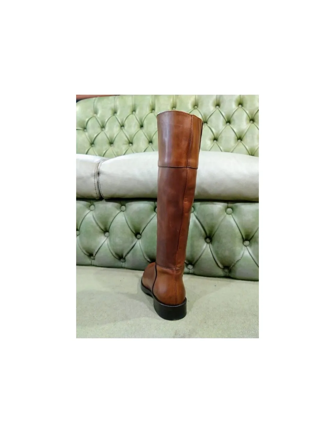 Stivali alla cavallerizza in pelle, made in Italy