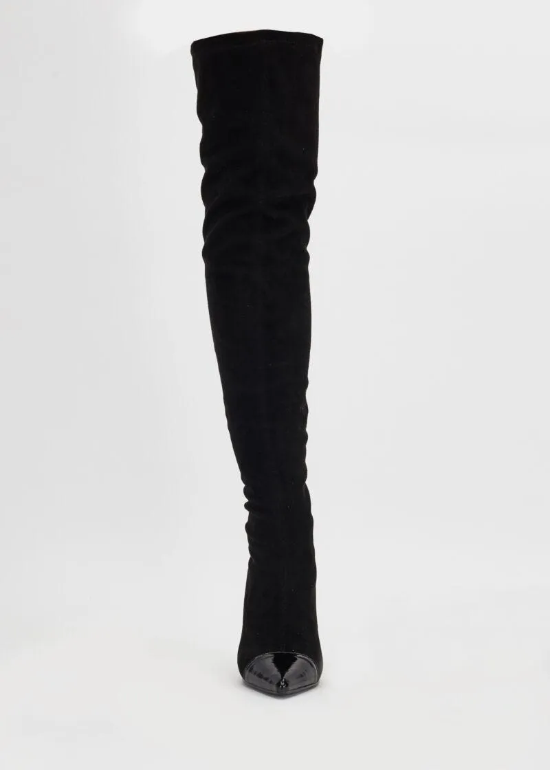 Stivali cuissard effetto suede