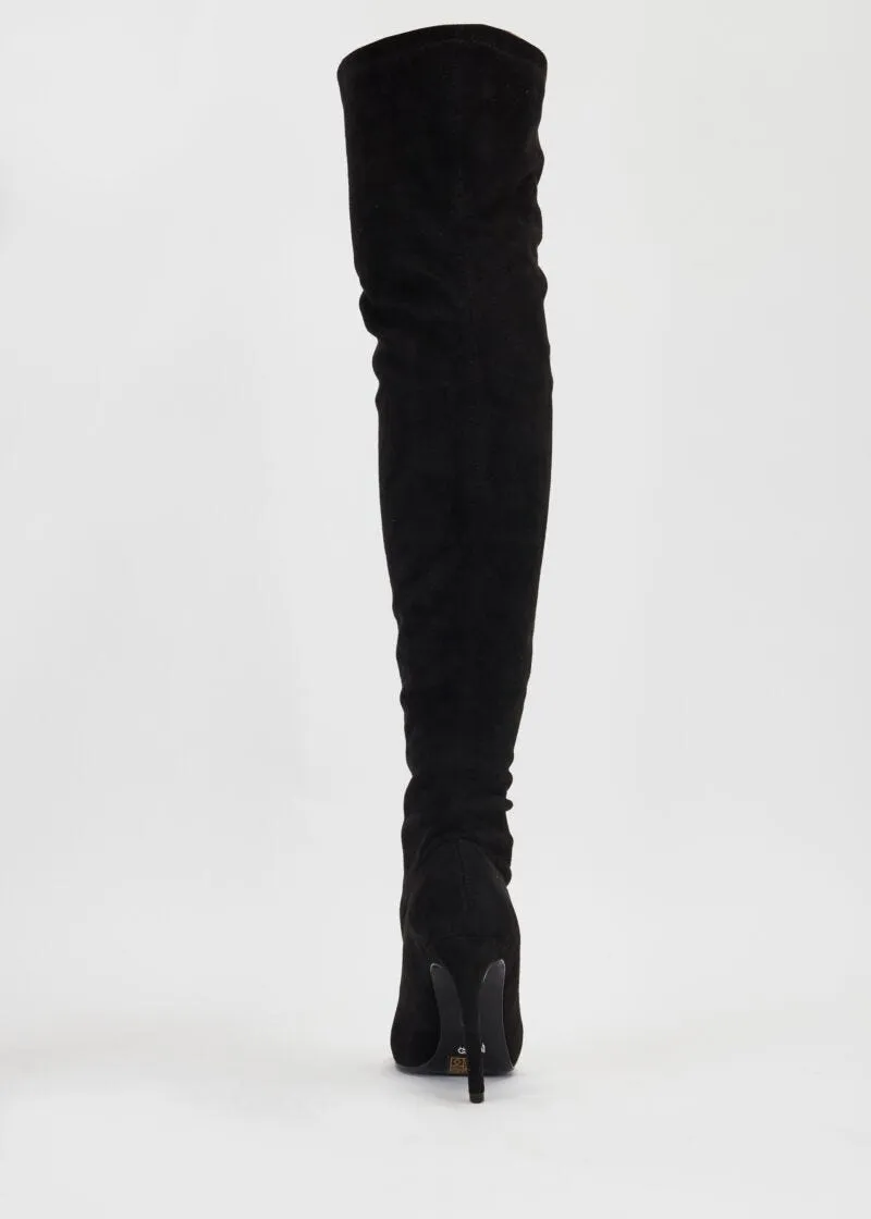 Stivali cuissard effetto suede