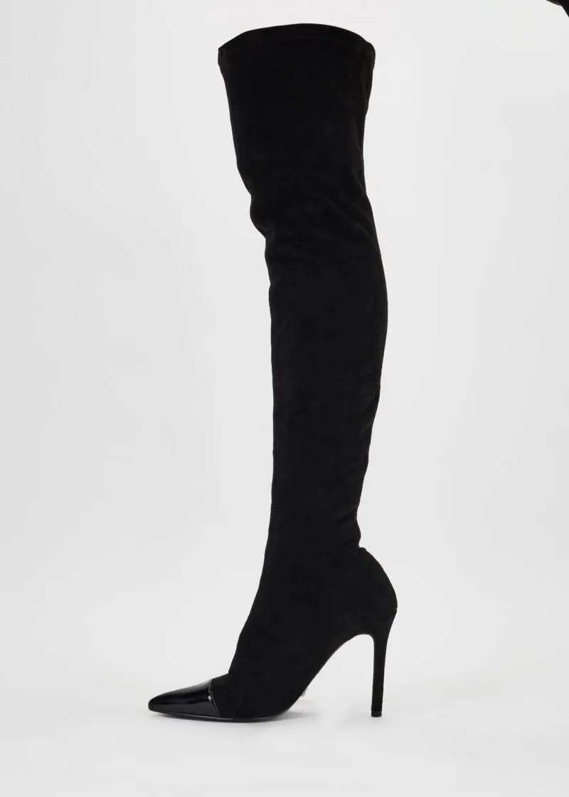 Stivali cuissard effetto suede