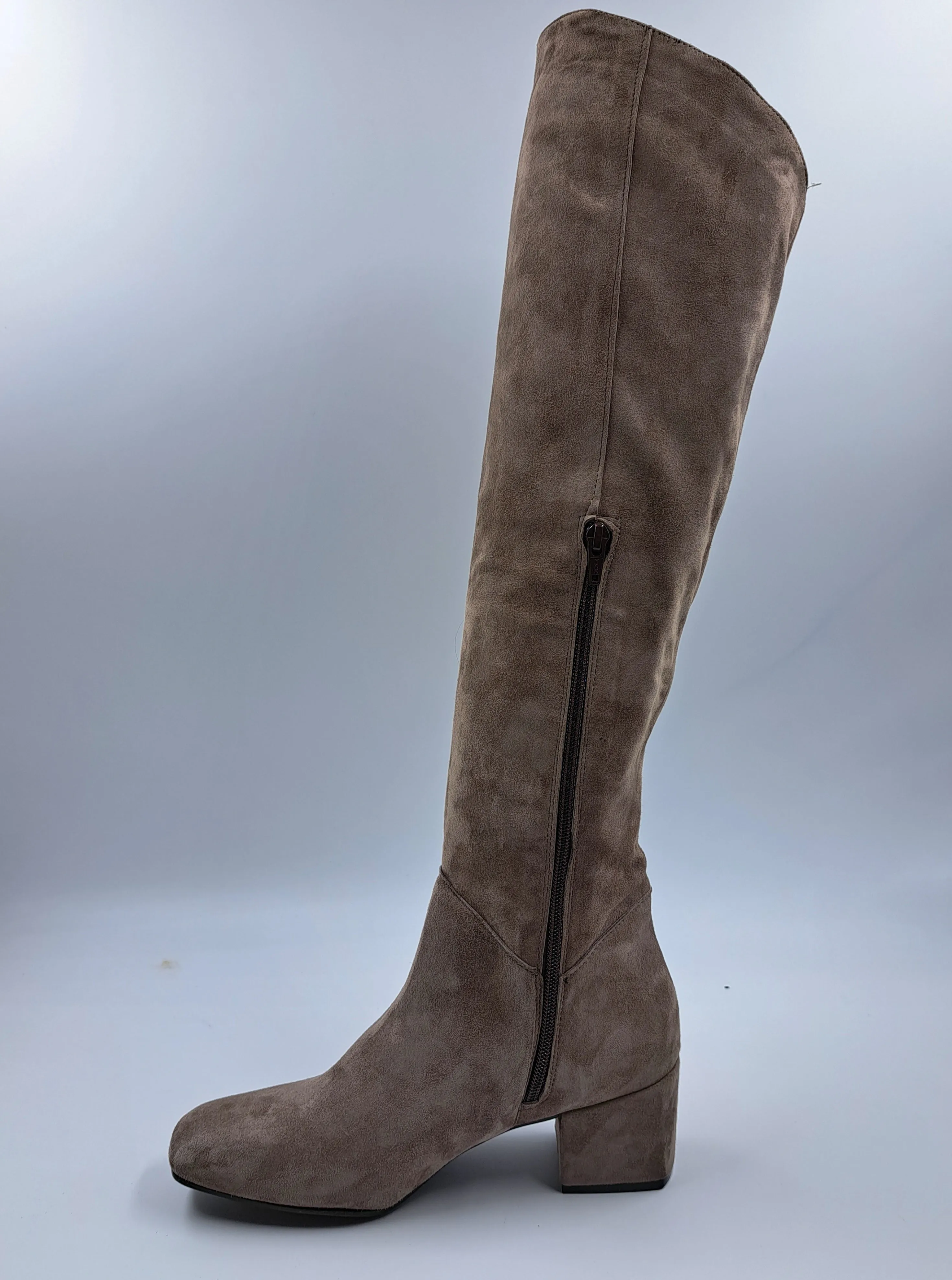 STIVALI IN CAMOSCIO GAMBALE ALTO TAUPE