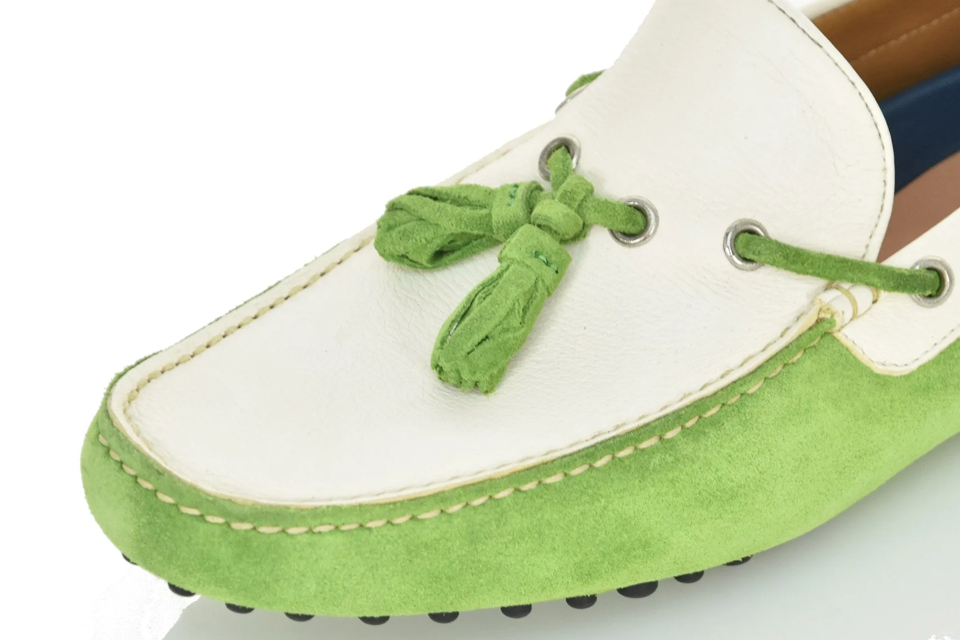 Sutor Mantellassi Mocassino Verde e Bianco Uomo Mod.SM679W0