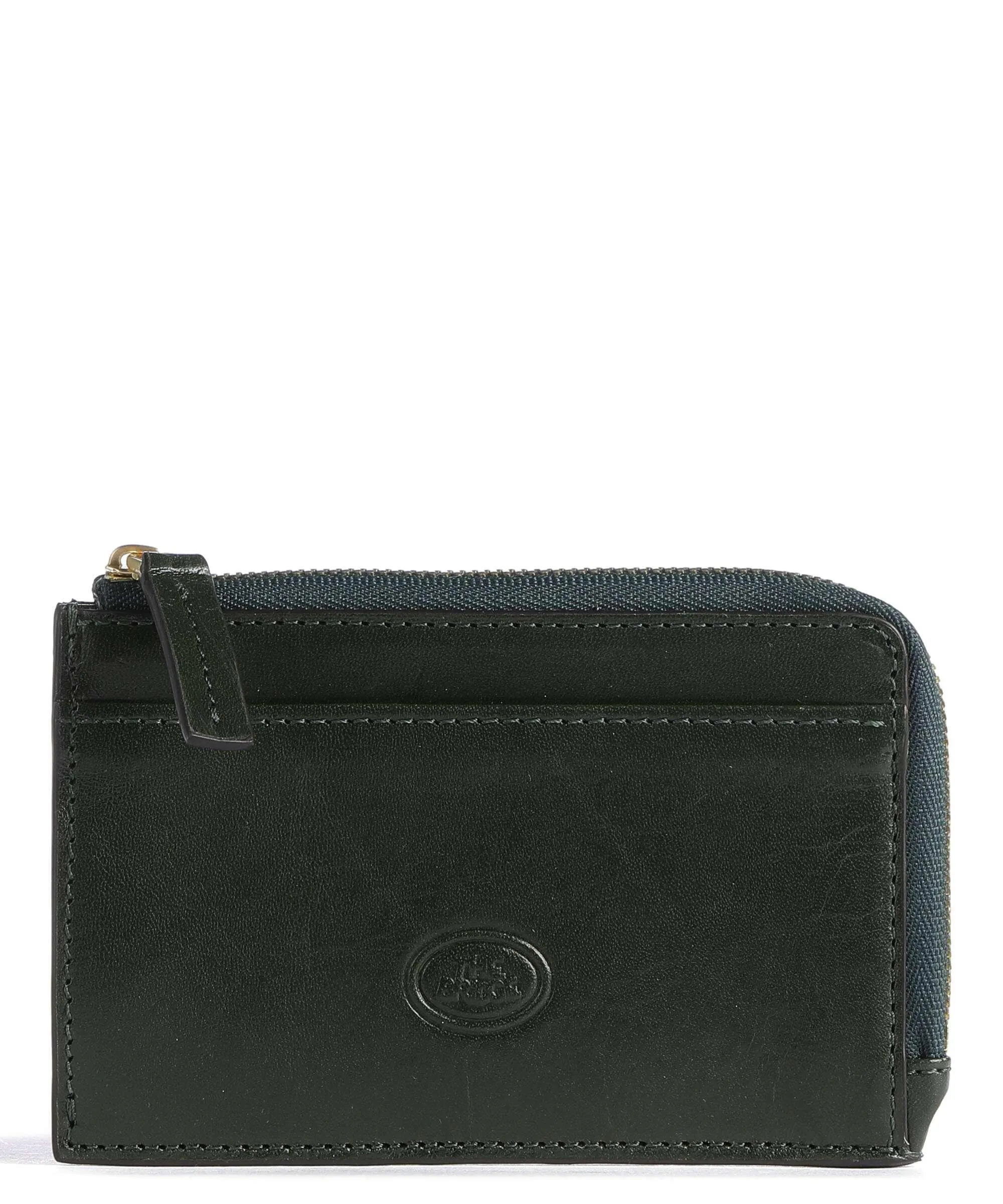  The Bridge Story Donna RFID Porta carte di credito pelle a grana fine verde scuro  