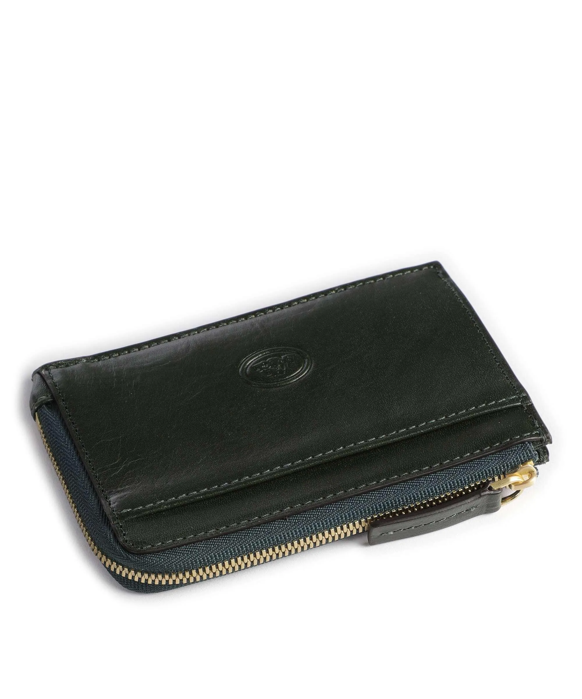  The Bridge Story Donna RFID Porta carte di credito pelle a grana fine verde scuro  