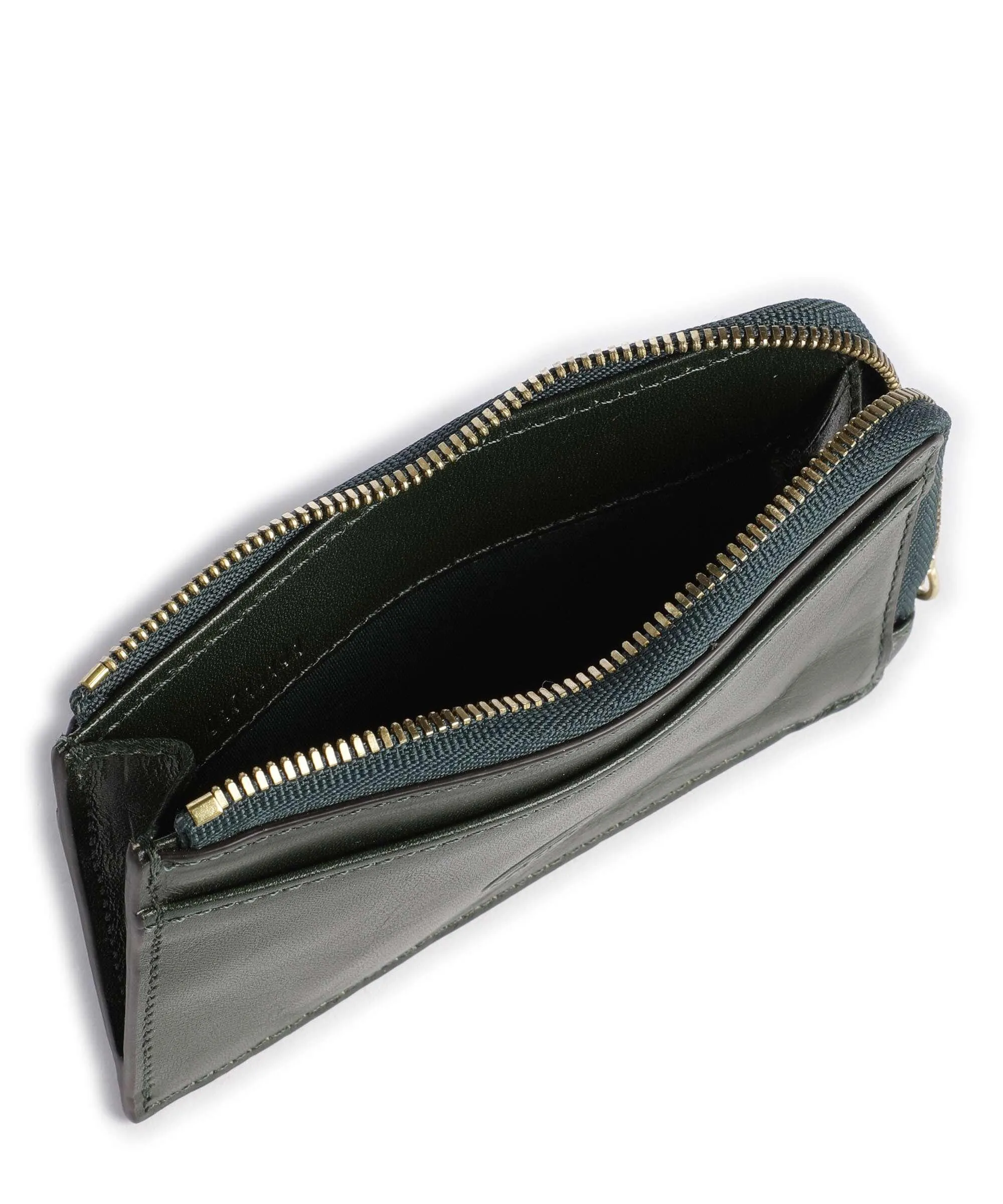  The Bridge Story Donna RFID Porta carte di credito pelle a grana fine verde scuro  