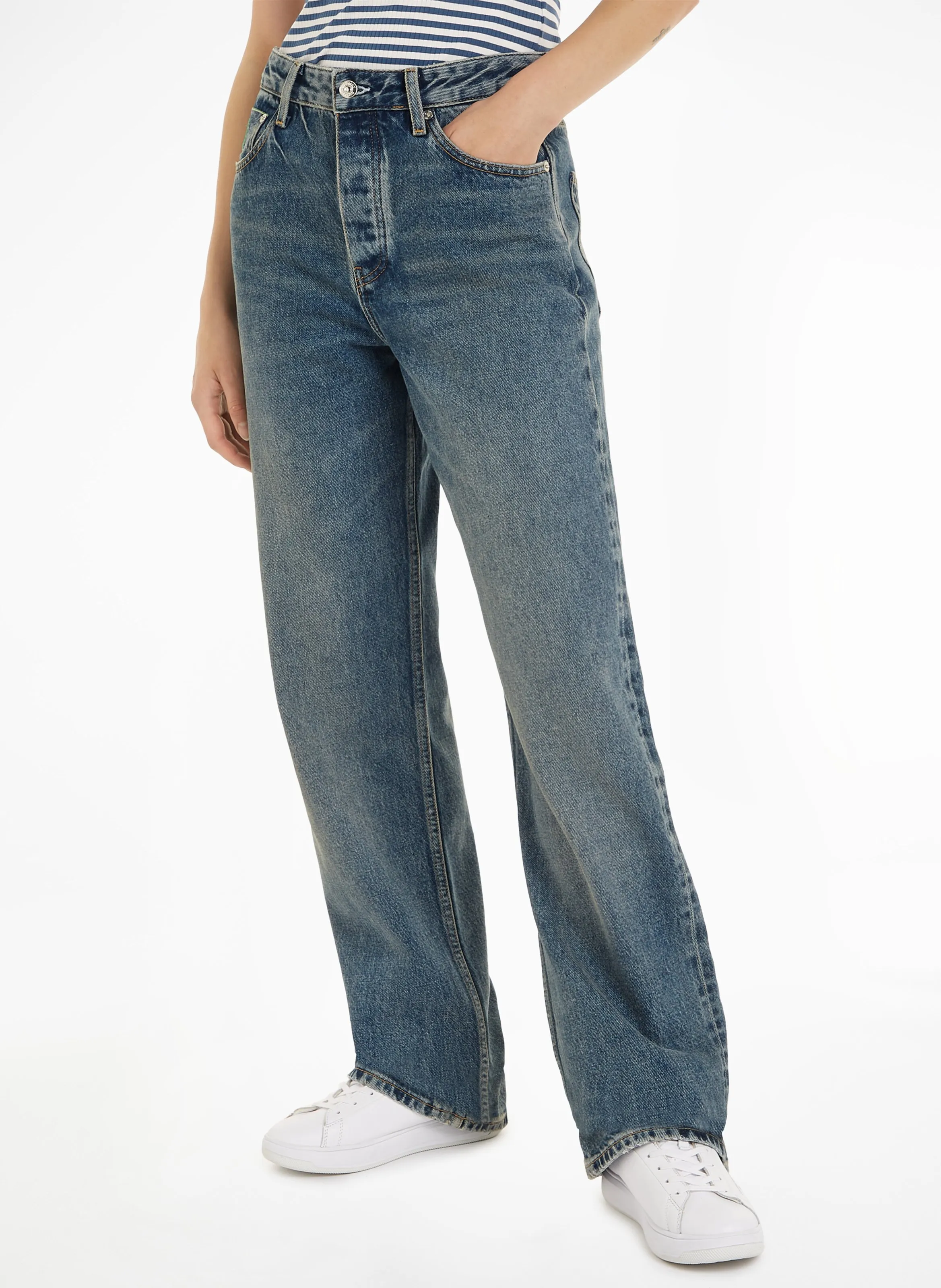  TOMMY HILFIGER   Jeans dritti casual in cotone riciclato | Blu