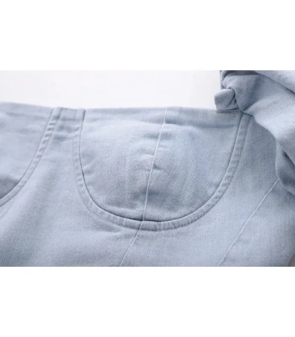 Toppino denim Mhary sbuffo