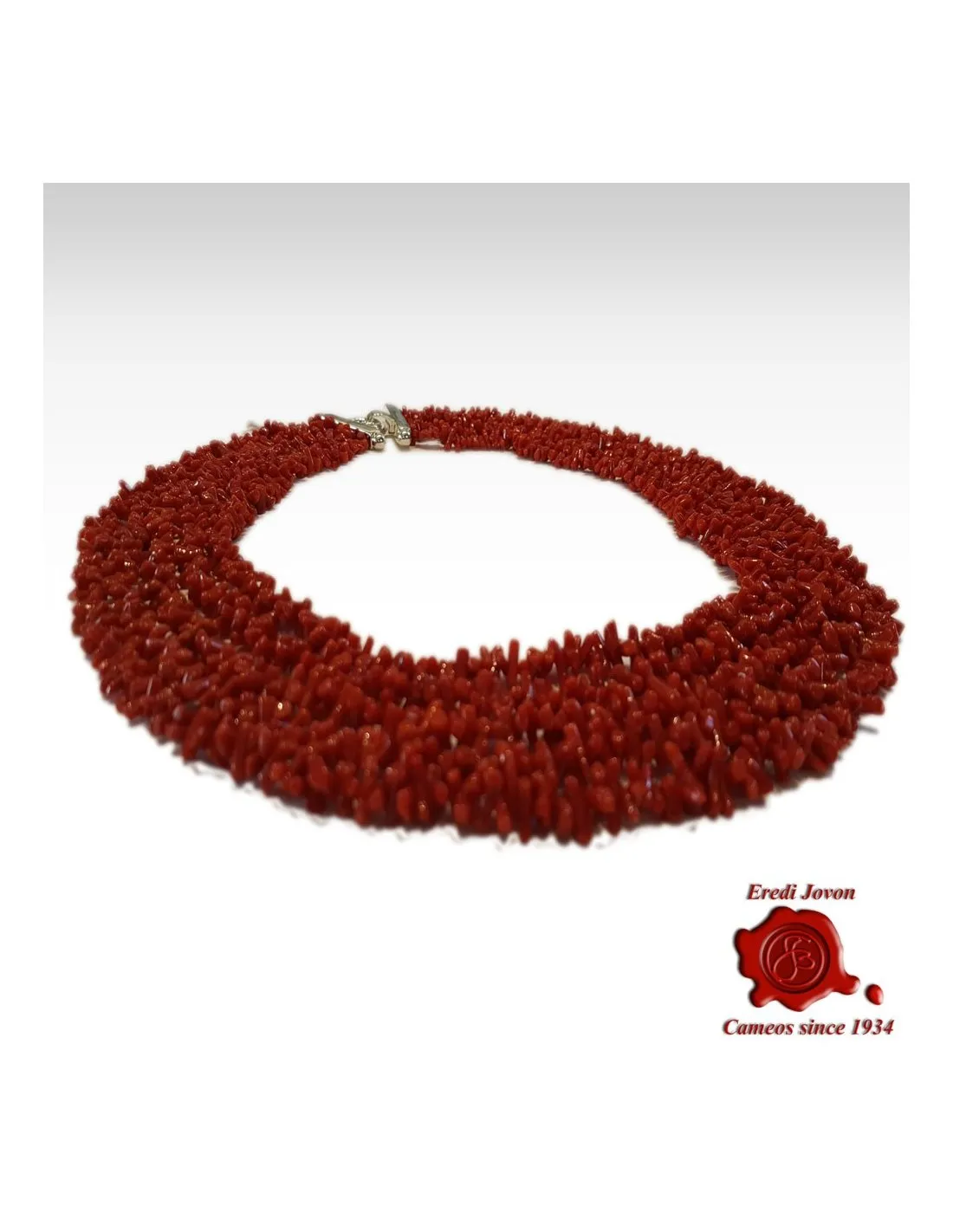 Torchon Corallo Rosso Argento