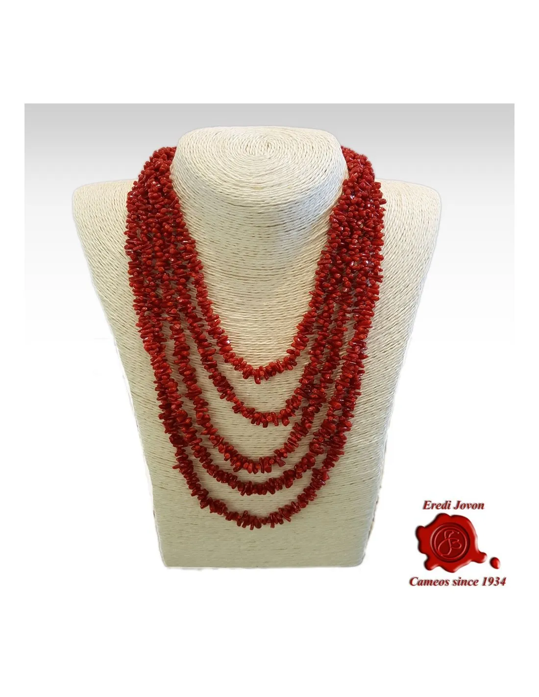 Torchon Corallo Rosso Argento