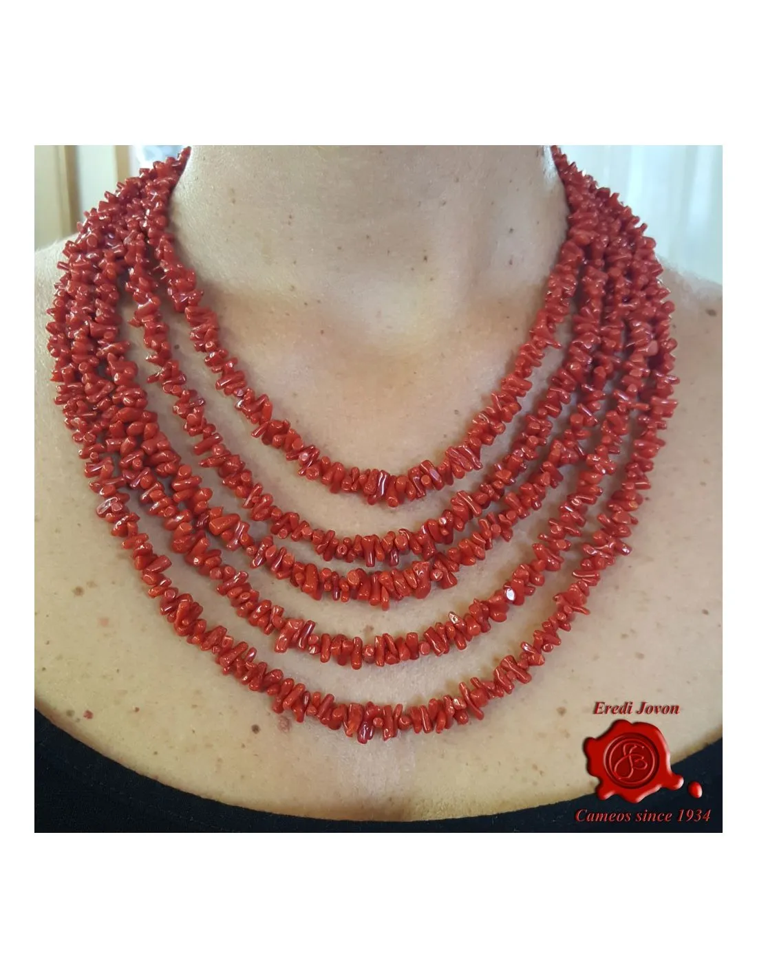 Torchon Corallo Rosso Argento