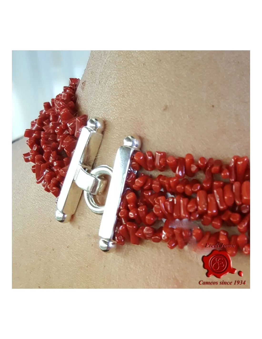 Torchon Corallo Rosso Argento