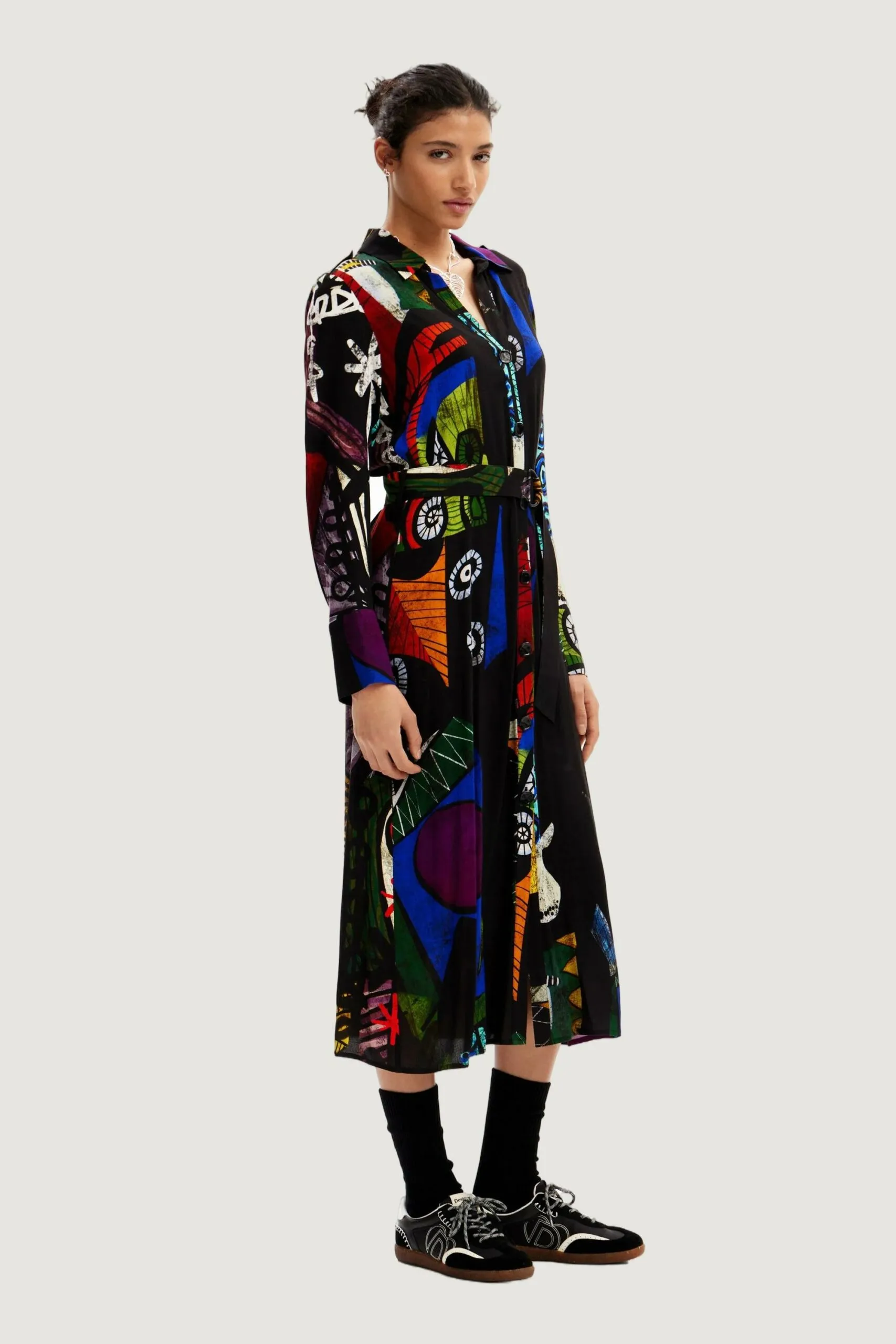 Vestito lungo Desigual DREAM LACROIX Nero
