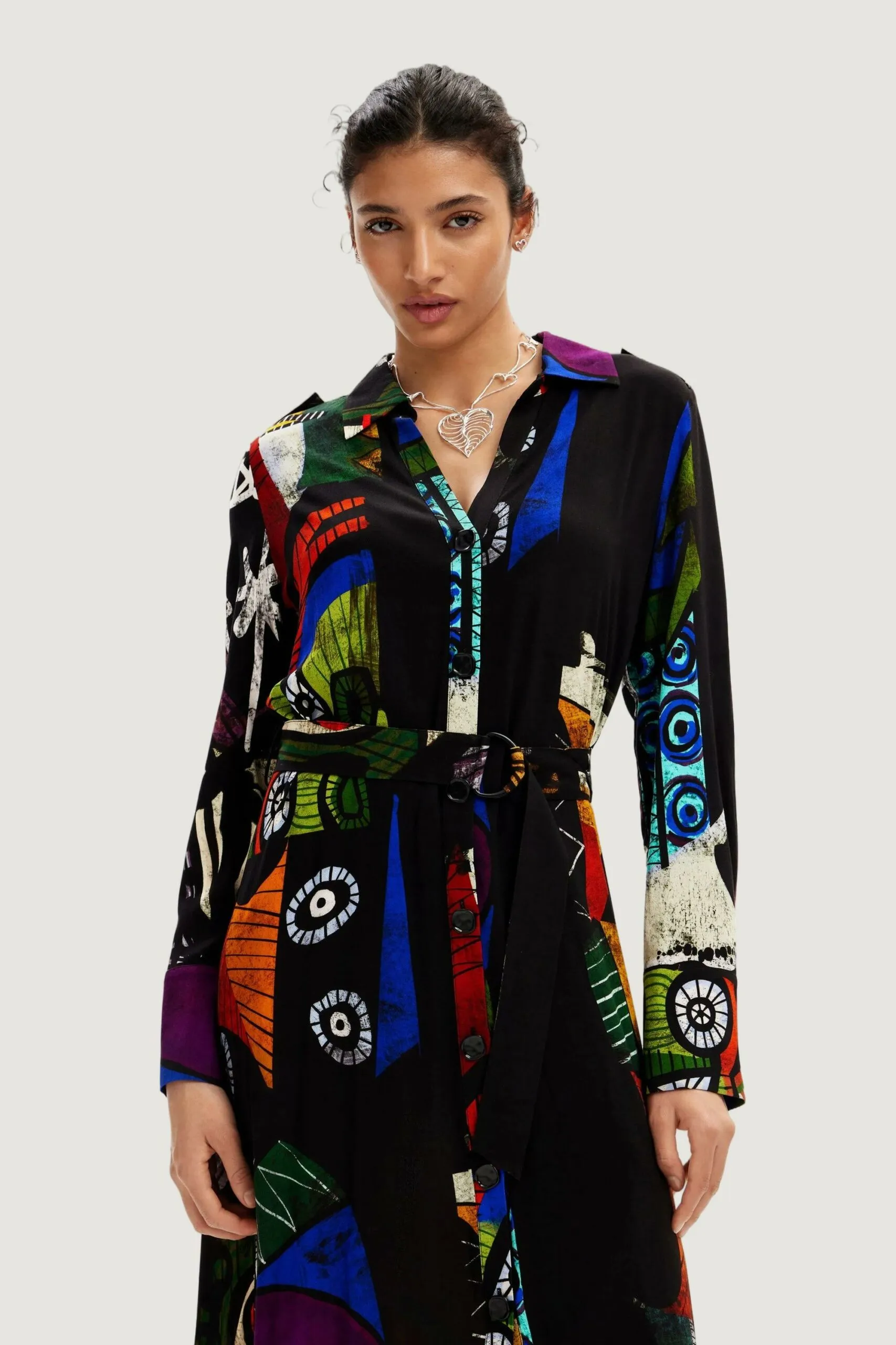 Vestito lungo Desigual DREAM LACROIX Nero