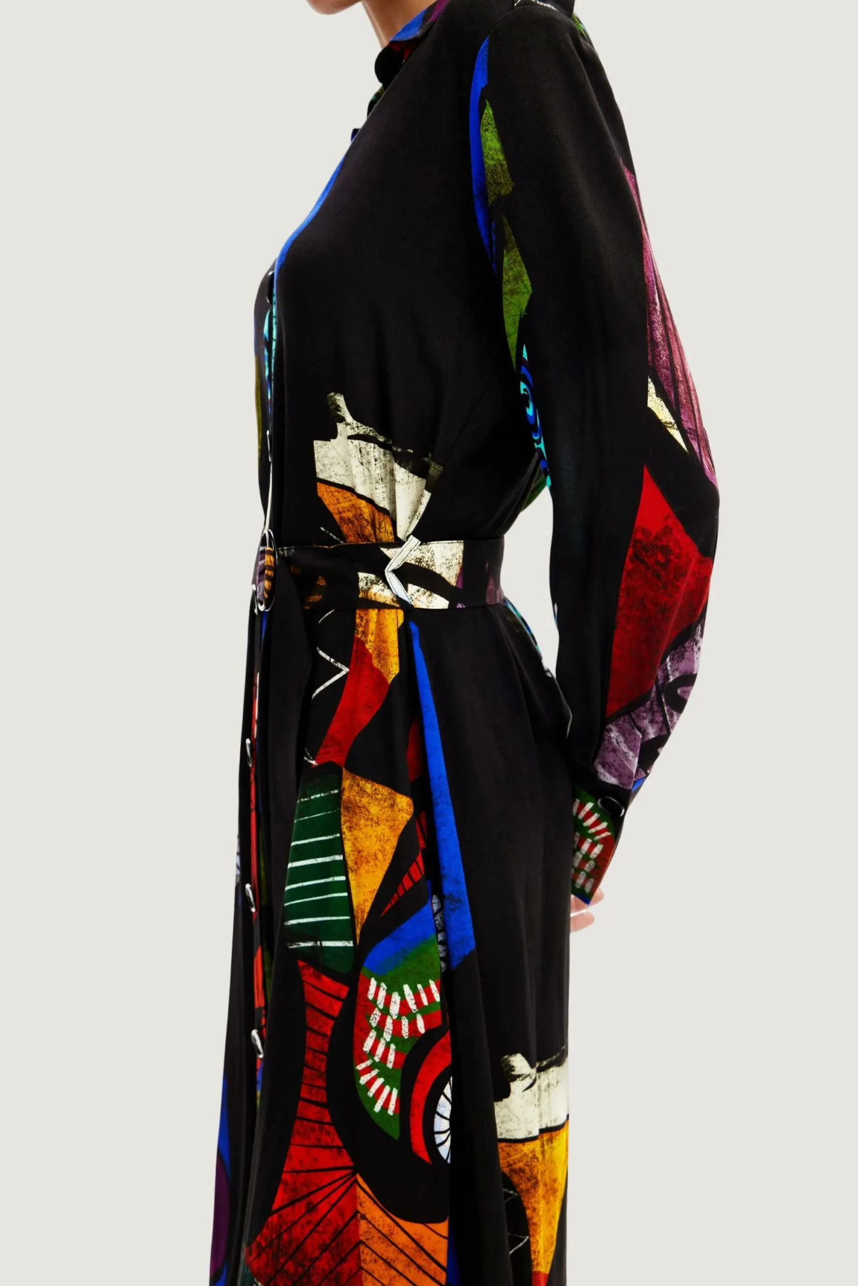 Vestito lungo Desigual DREAM LACROIX Nero