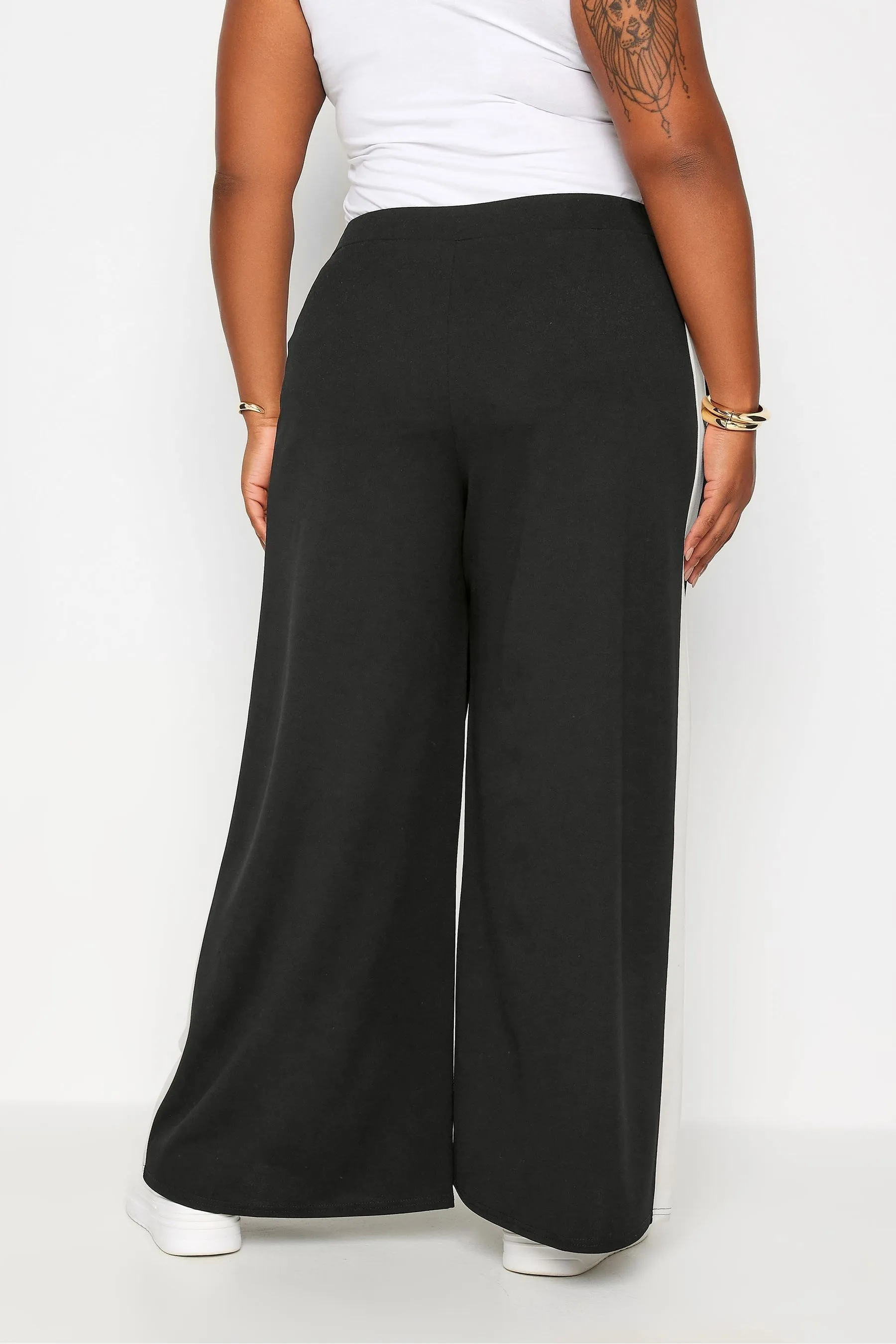 Yours Curve A righe fondo ampio  Pantaloni