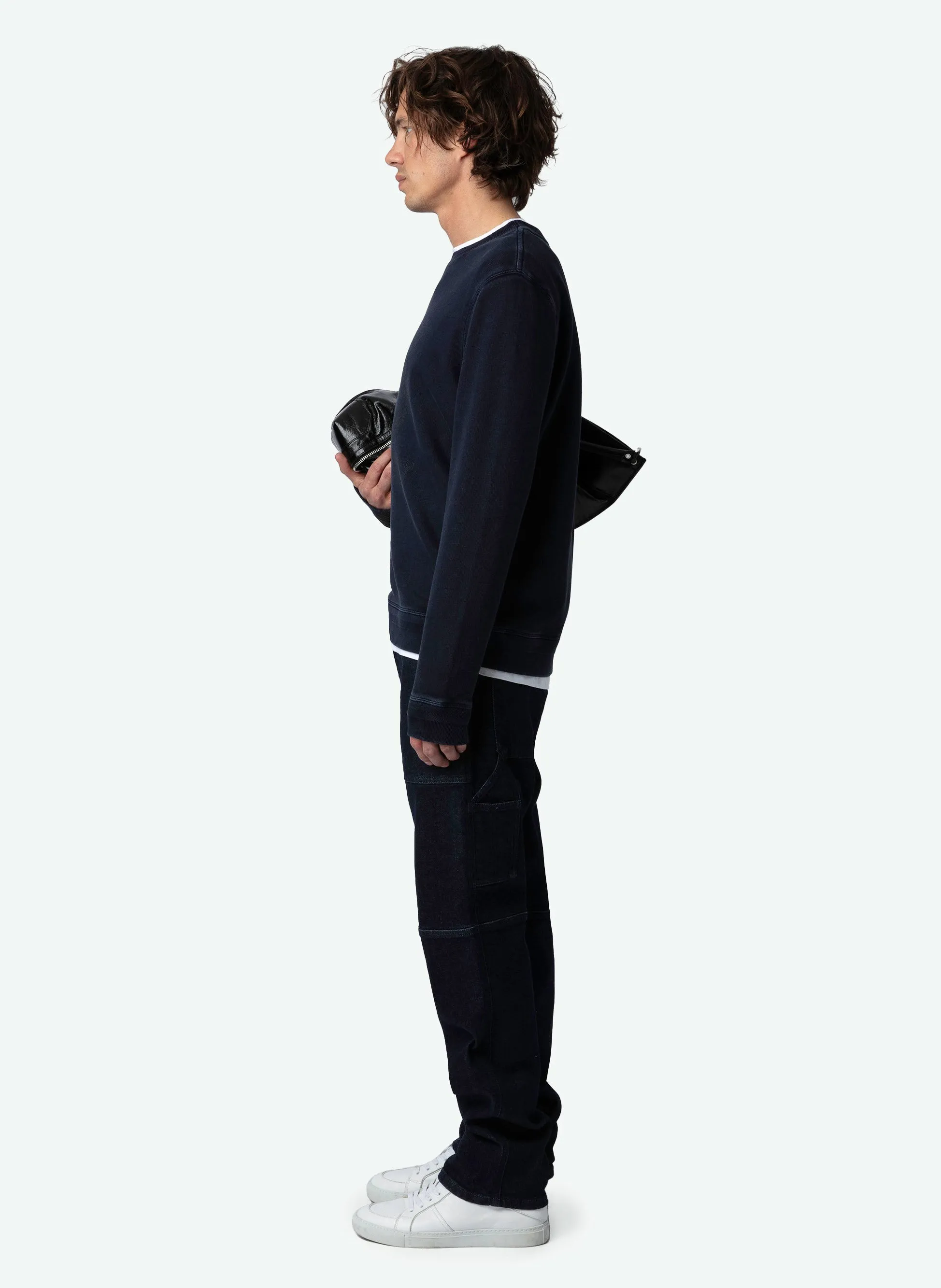  ZADIG&VOLTAIRE   STONY - Felpa girocollo diritta in cotone biologico | Blu