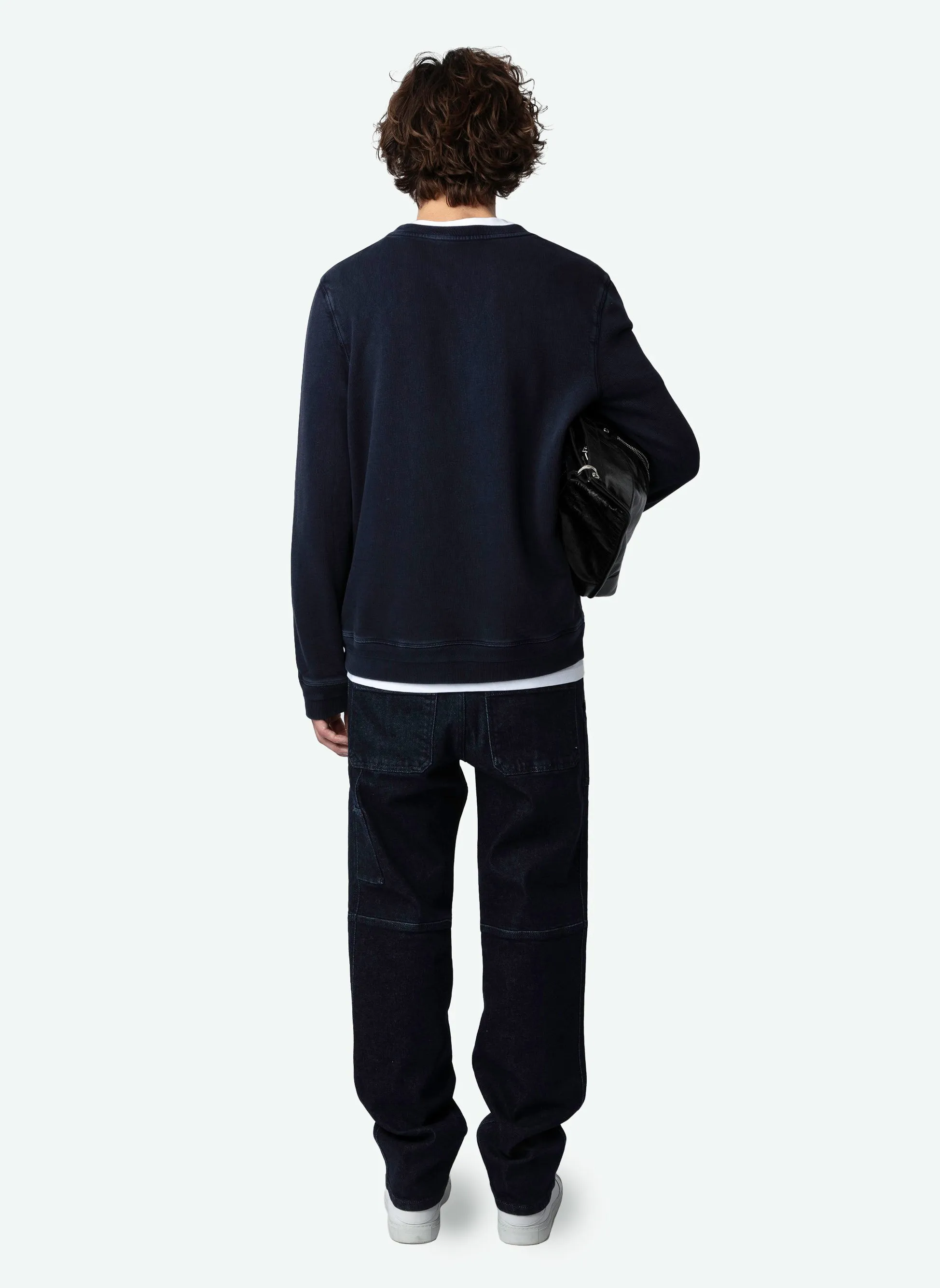  ZADIG&VOLTAIRE   STONY - Felpa girocollo diritta in cotone biologico | Blu