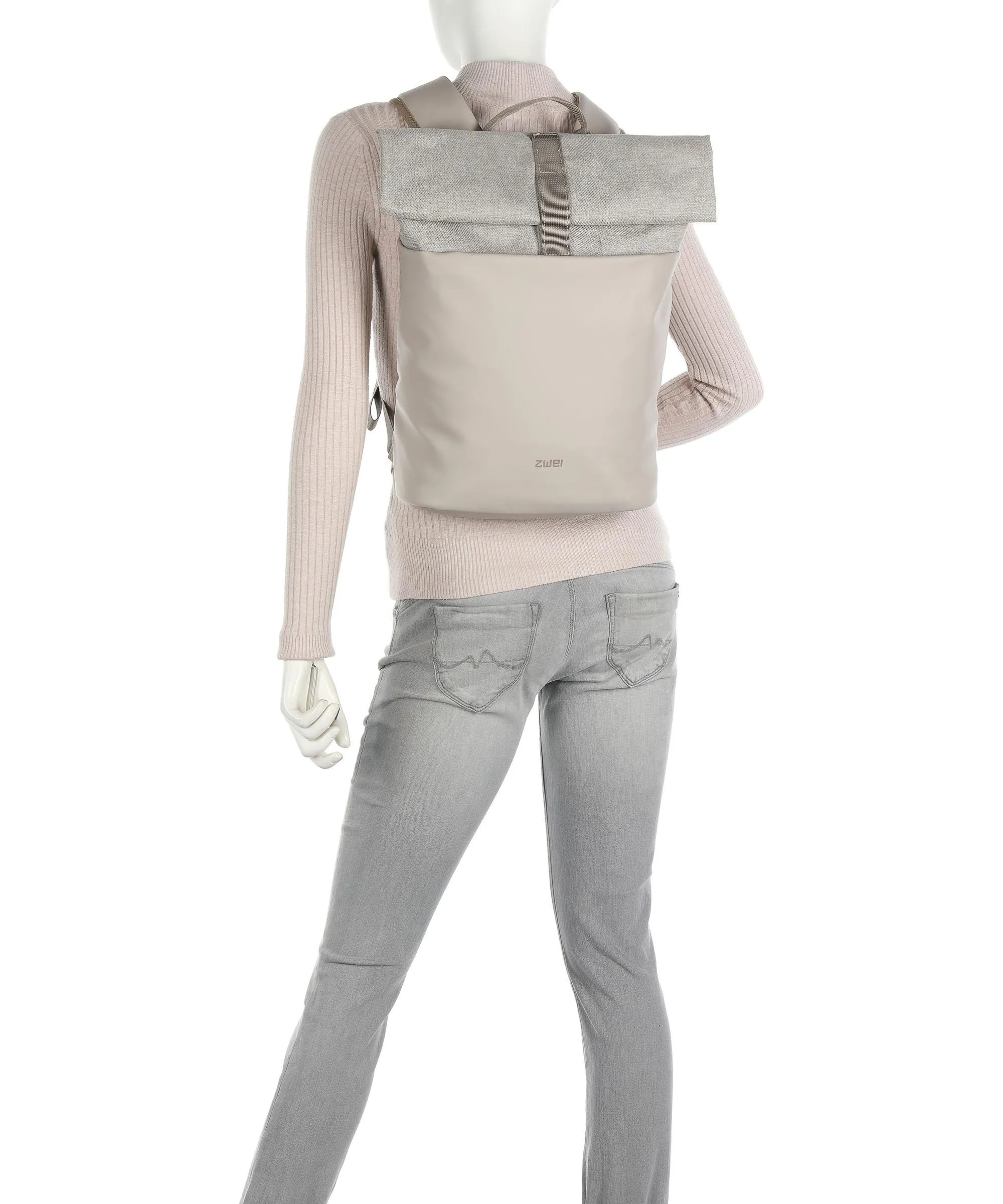  Zwei Kim KIR200 Zaino roll-top 14″ poliestere, poliuretano beige  