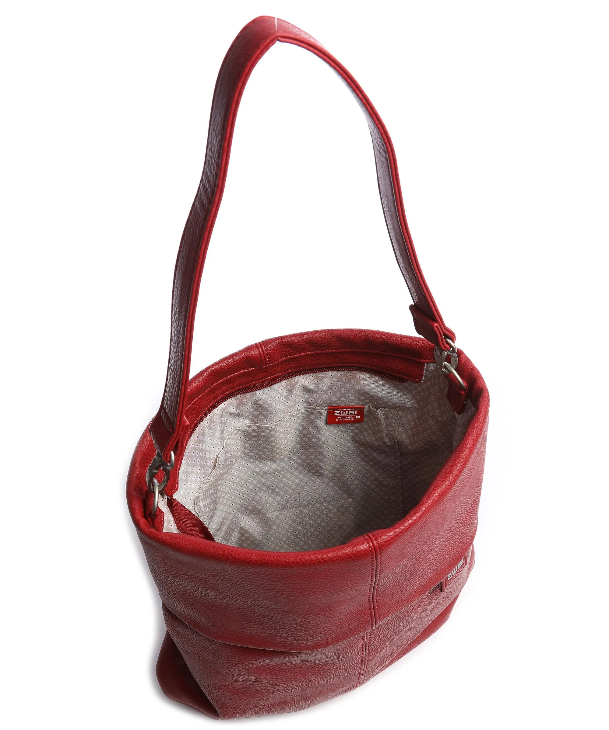  Zwei Mademoiselle.M M12 Borsa hobo pelle sintetica rosso scuro  