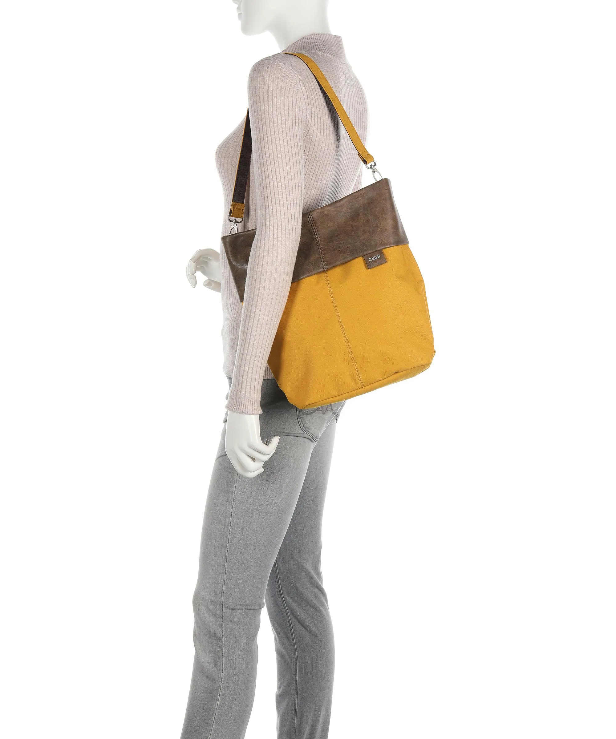  Zwei Olli OT12 Borsa hobo poliestere, pelle sintetica giallo senape  
