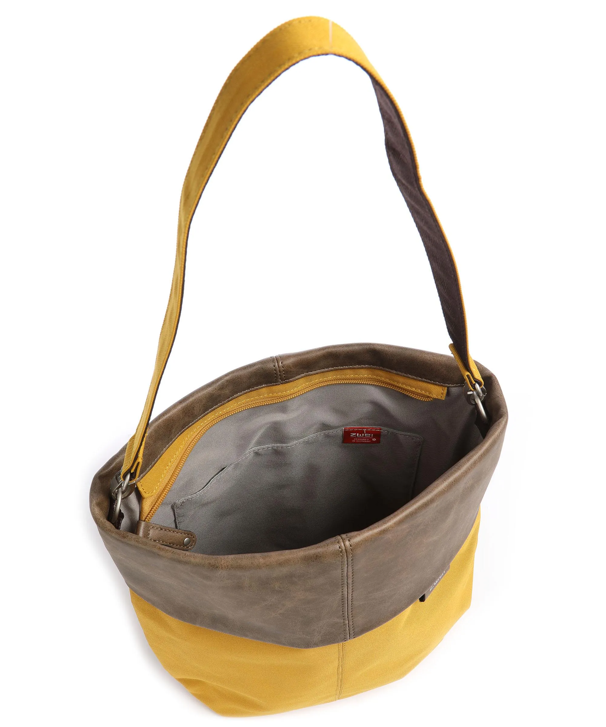  Zwei Olli OT12 Borsa hobo poliestere, pelle sintetica giallo senape  